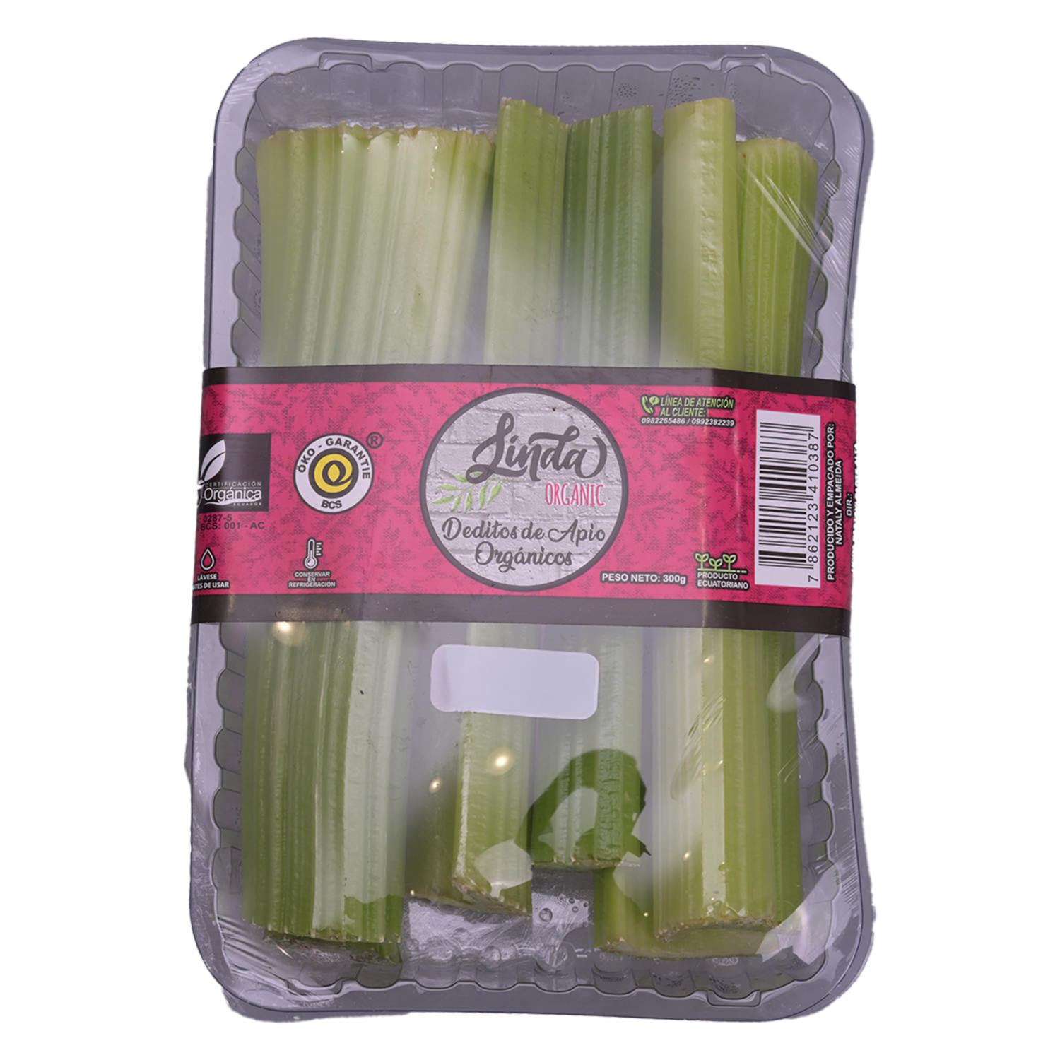 Apio En Deditos Orgánico LINDA ORGANIC 300 G