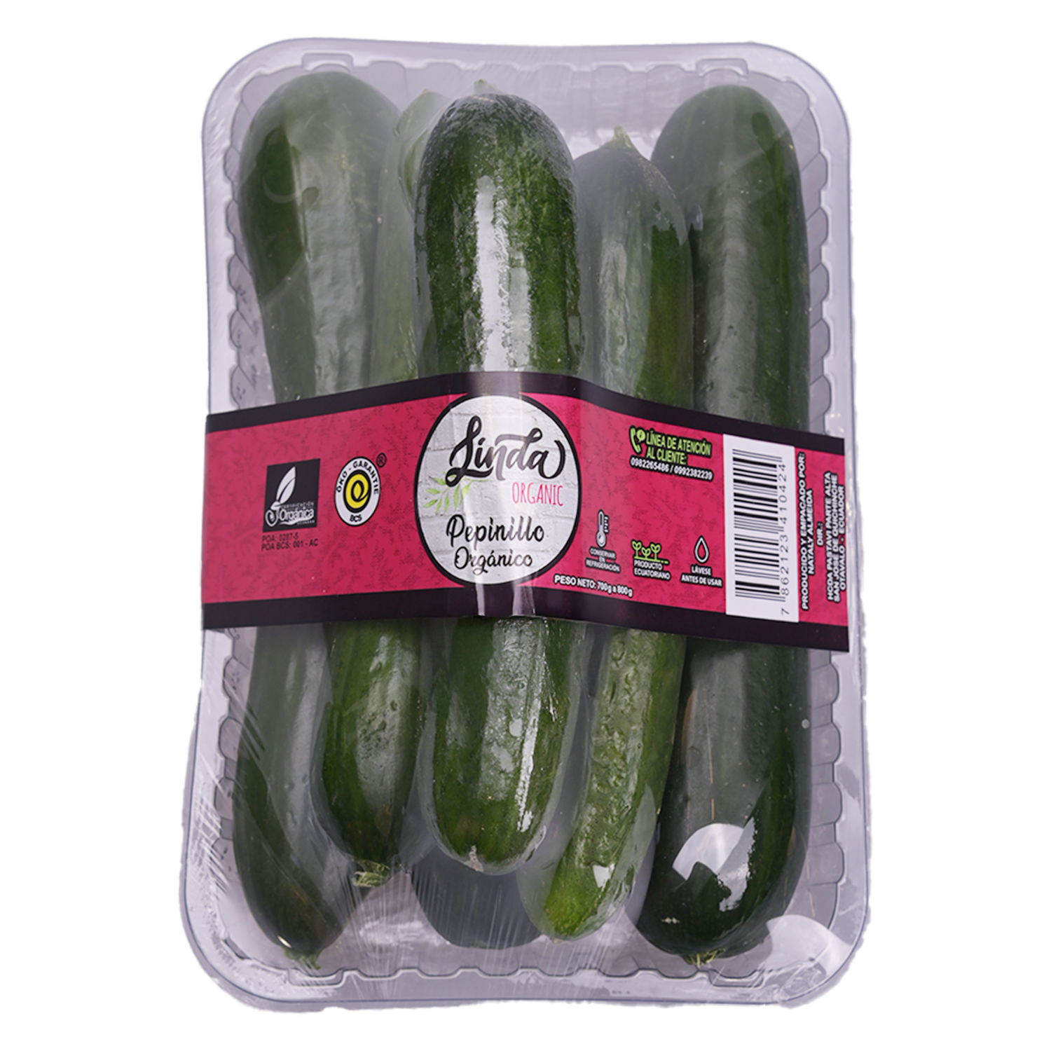 Pepinillo Orgánico LINDA ORGANIC 700 G
