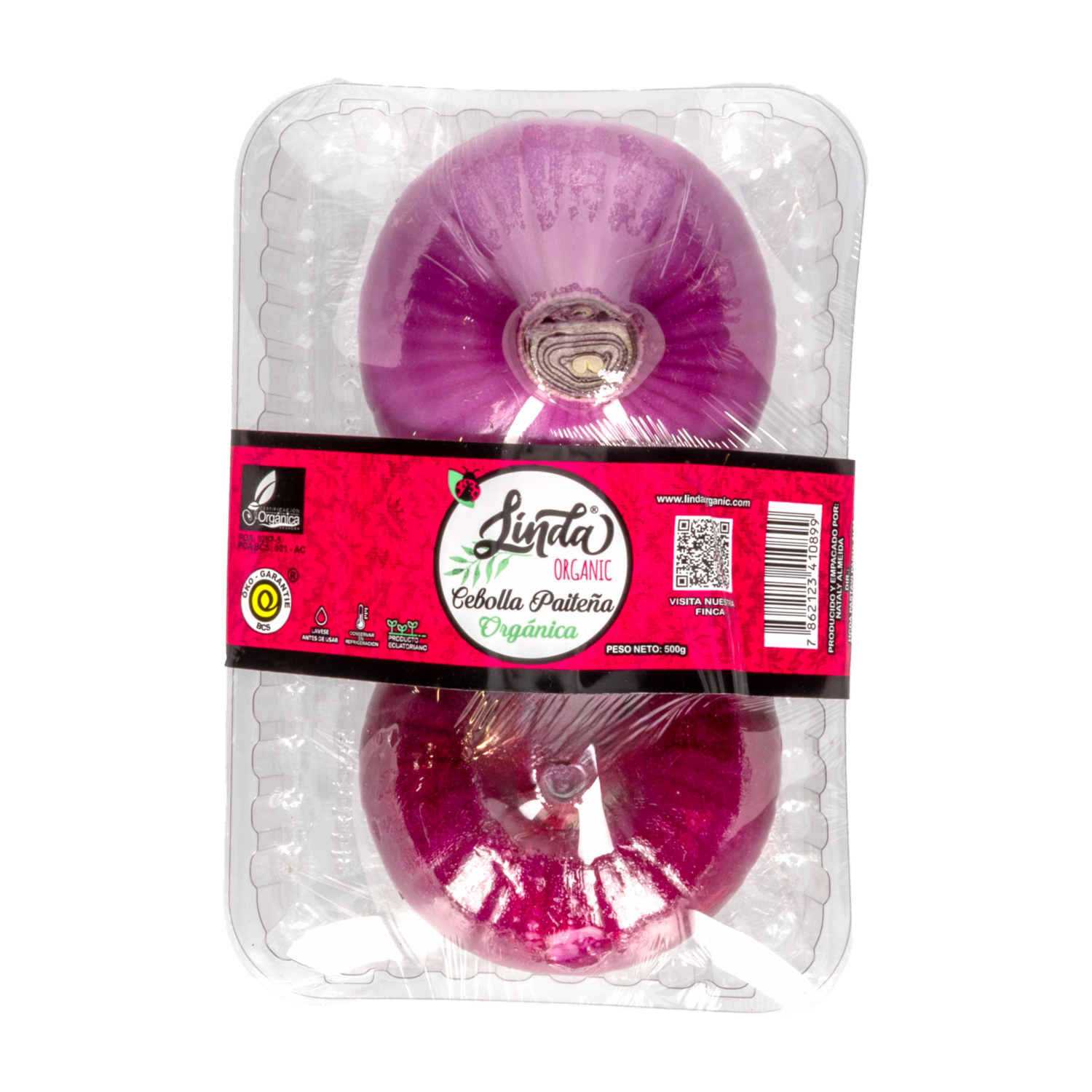 Cebolla Roja Orgánica Fresca LINDA ORGANIC 500 G