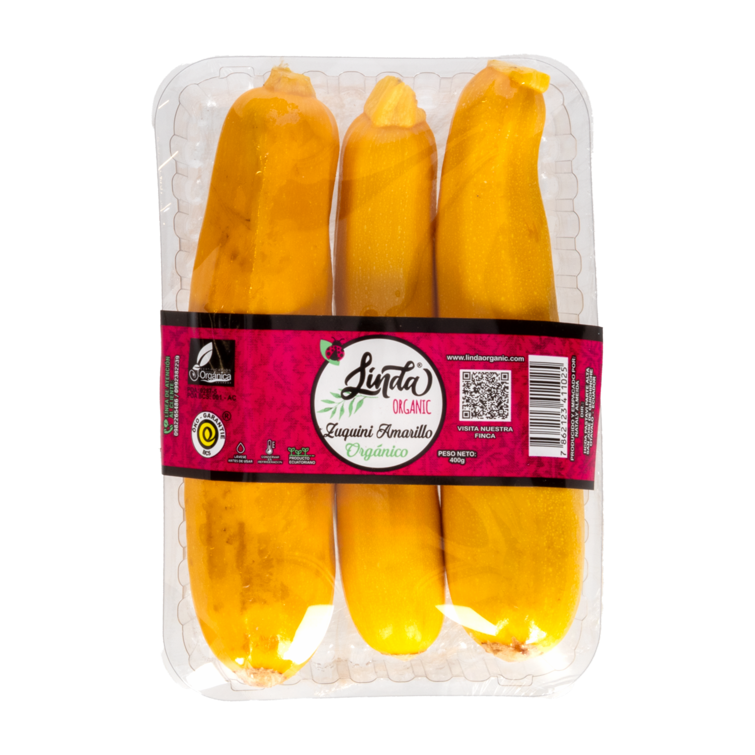 Zuquini Amarillo Orgánico Fresco LINDA ORGANIC 400 G