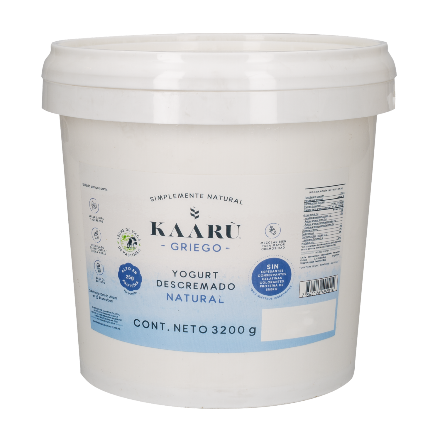 Yogurt Griego Galón KAARÙ 3200 G