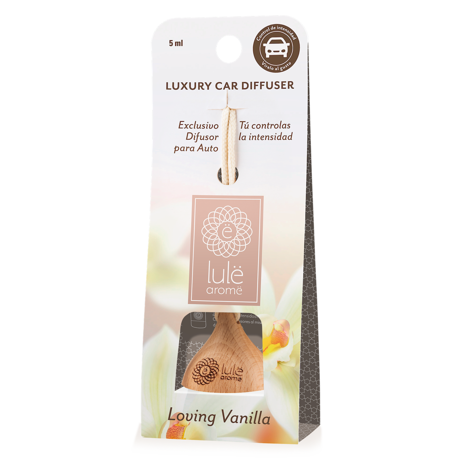 Difusor Ambiental Para Auto Fragancia Loving Vainilla LULË AROMË 5 Ml