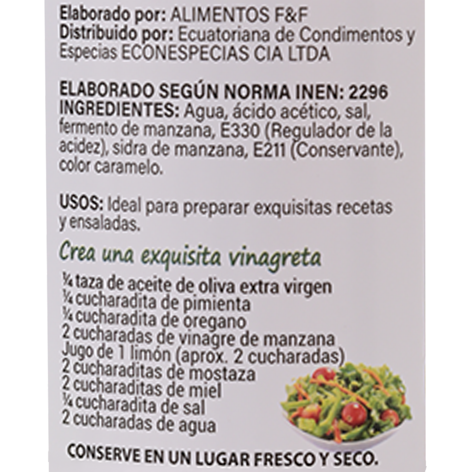 Vinagre De Manzana CONDIMENSA 1000 Ml
