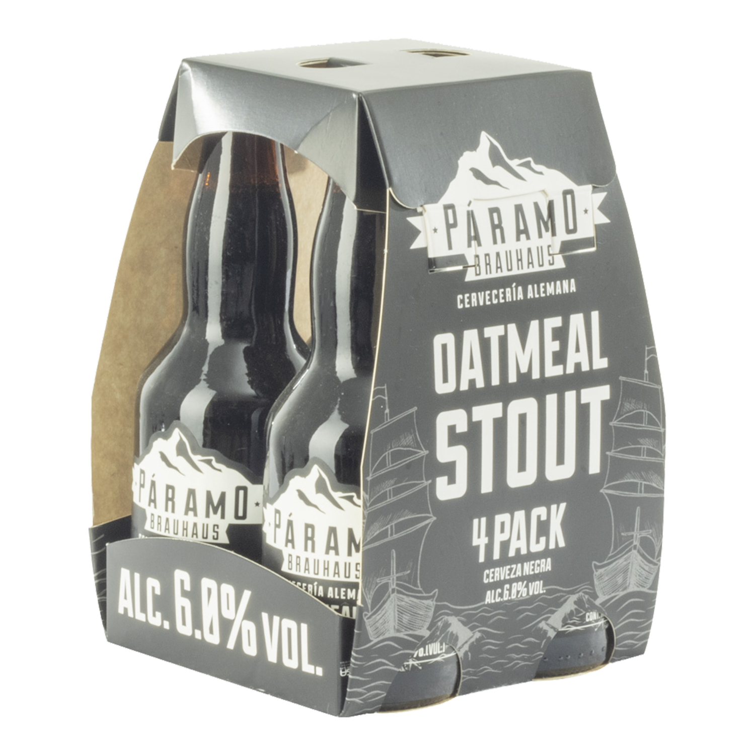 Cerveza Negra Oatmeal Stout PÁRAMO BRAUHAUS 4 x 330 Ml