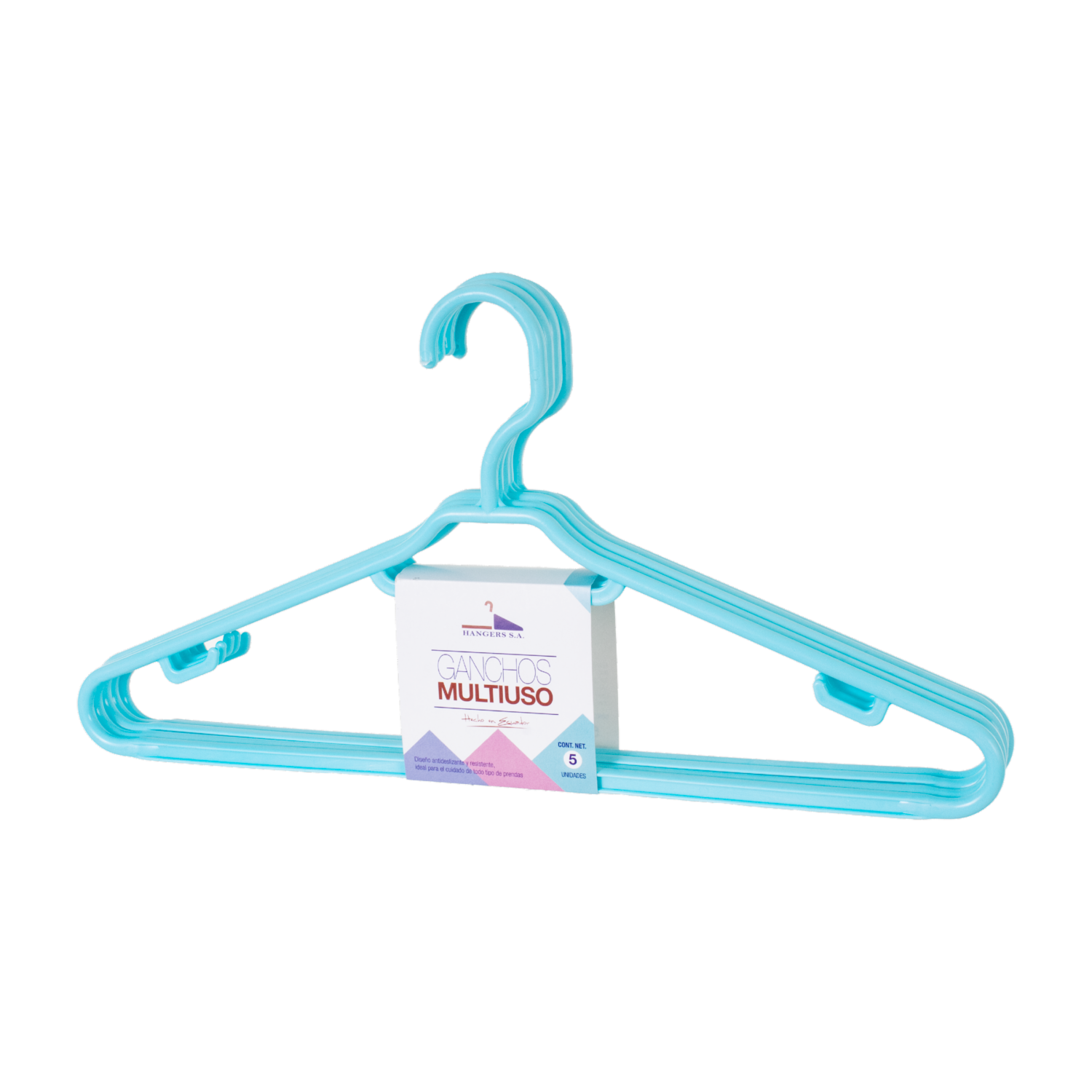 Armador Para Ropa Plástico Color Chicle HANGERS S.A. 1 X 5 Uds