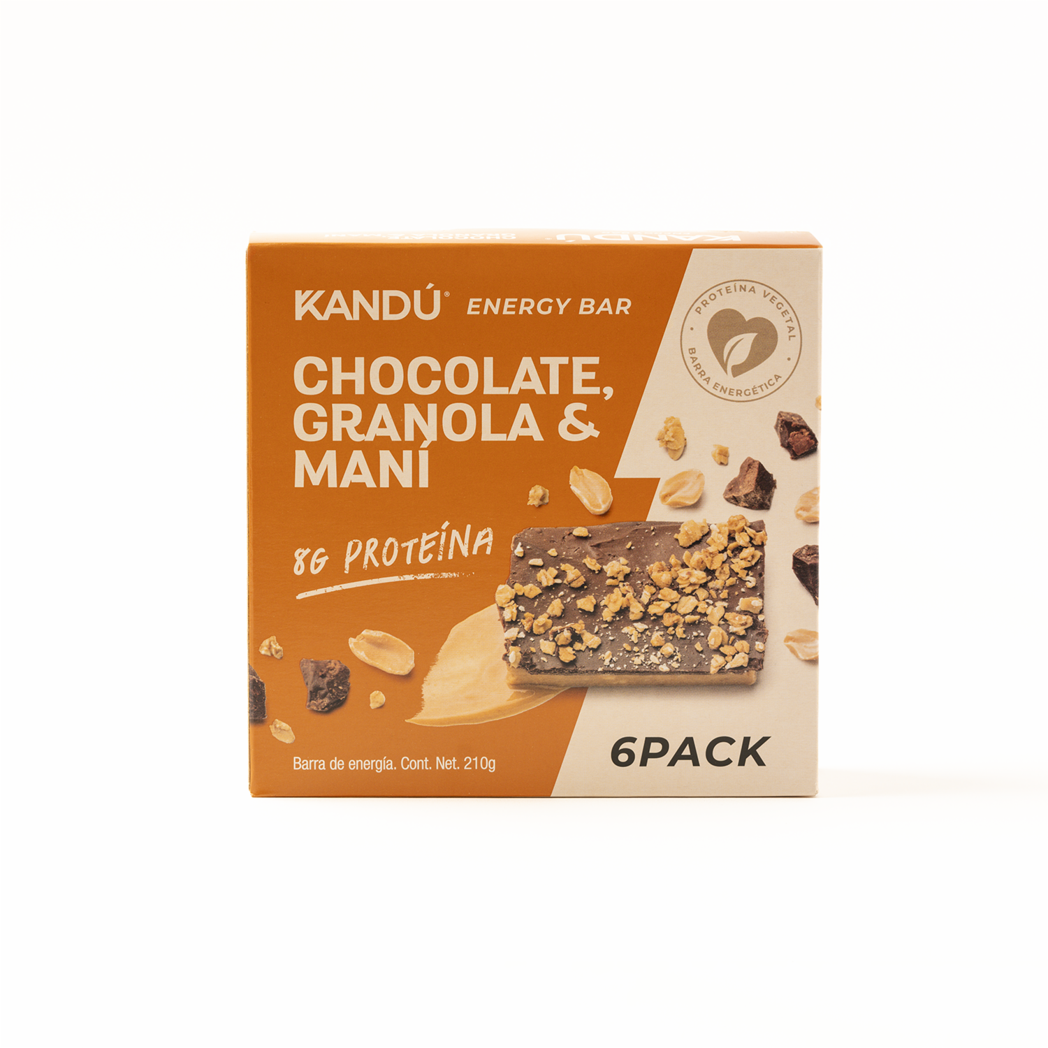 Barra Energética De Maní Chocolate Y Granola KANDÚ 210 G