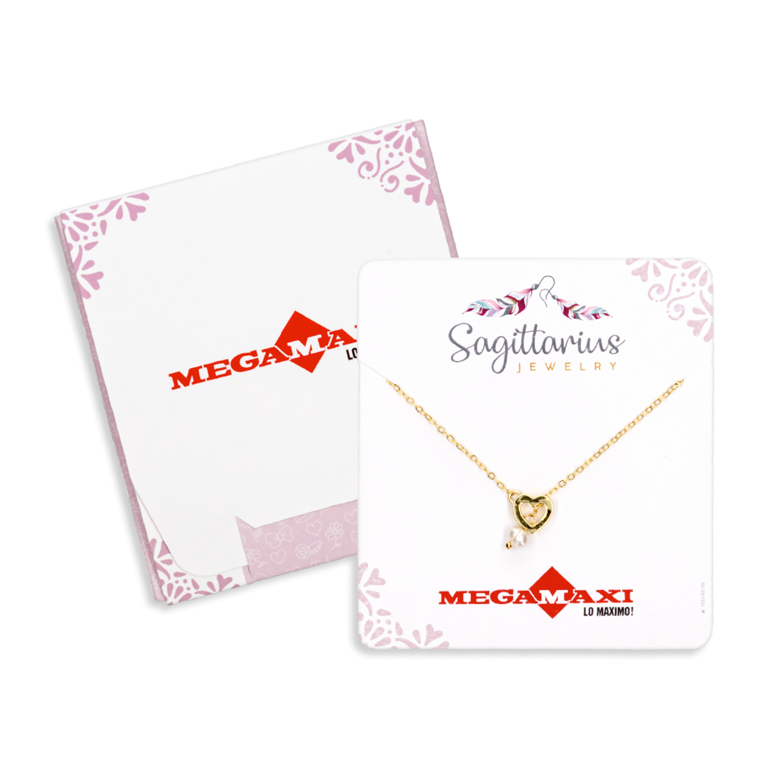 Collar Para Dama Dije De Corazón con perlita SAGITTARIUS JEWERLY Unidad