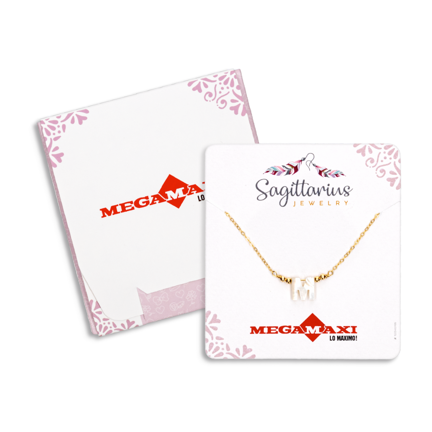 Collar Para Dama Diseño Nácar Con Dije Letra M SAGITTARIUS JEWERLY Unidad