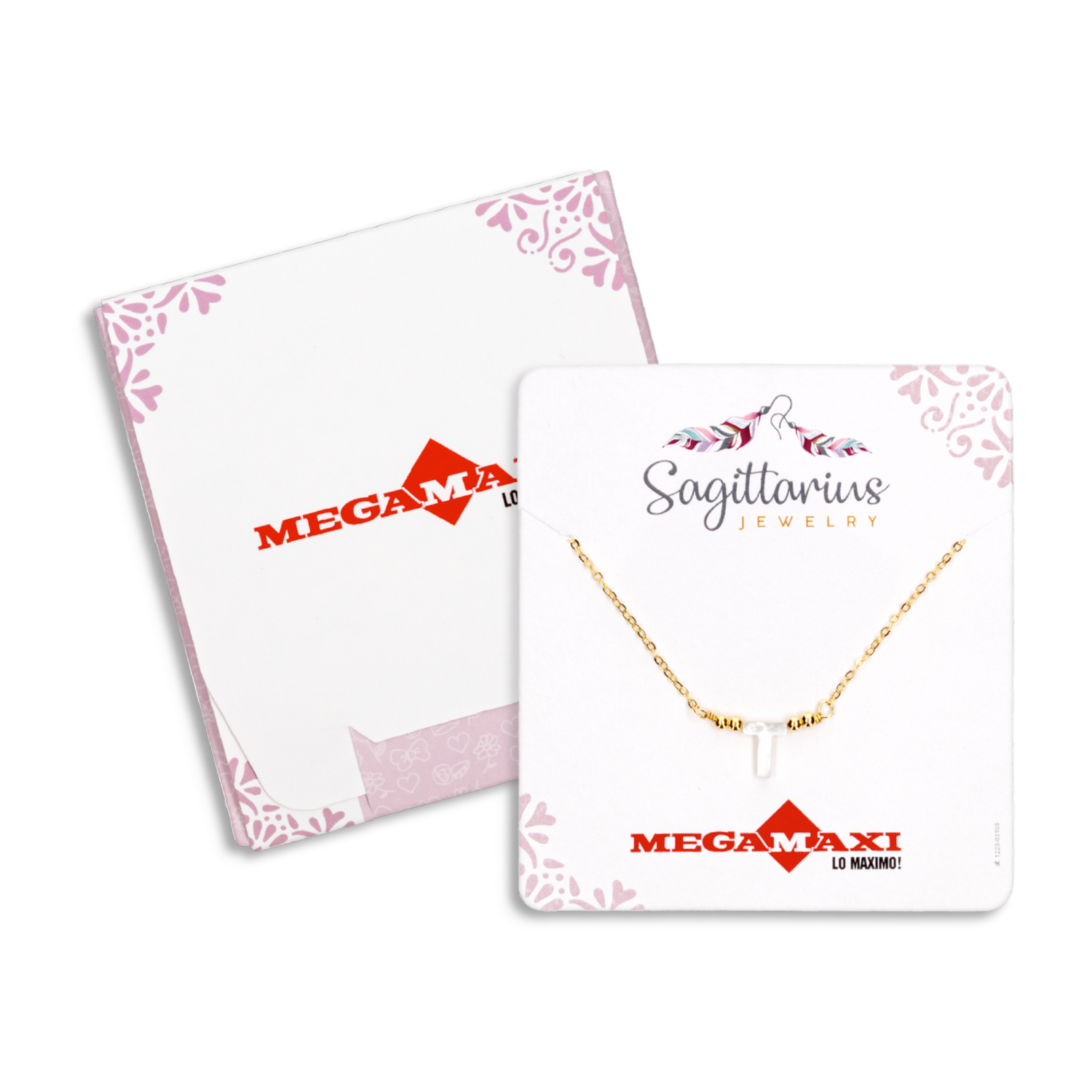 Collar Para Dama Diseño Nácar Con Dije Letra T SAGITTARIUS JEWERLY Unidad