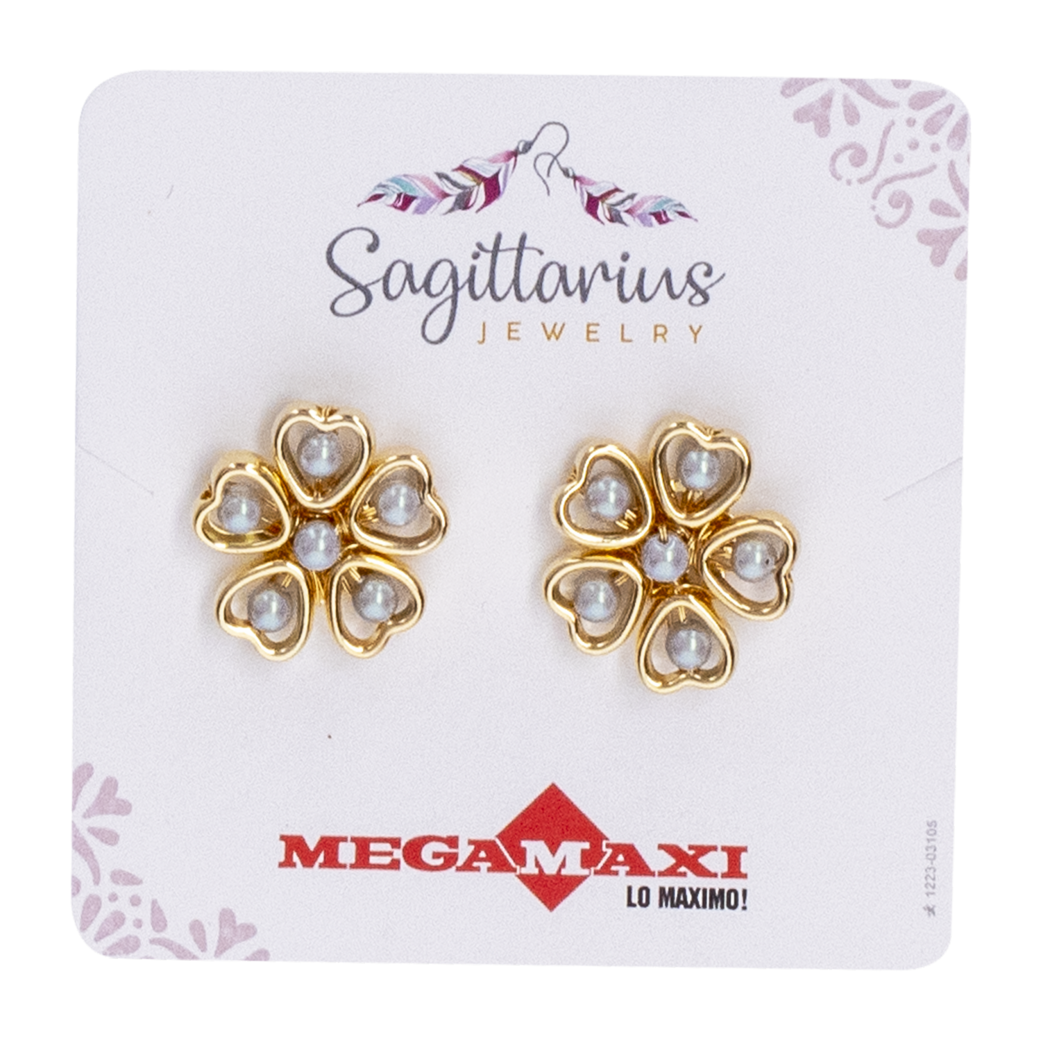 Aretes Para Dama Diseño Daniela Dorados SAGITTARIUS JEWERLY 1 Par