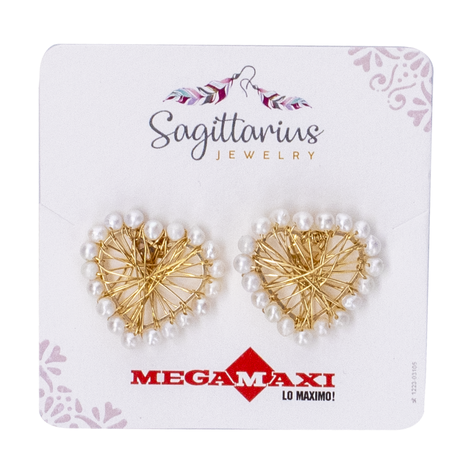 Aretes Para Dama Diseño Heydi Dorados SAGITTARIUS JEWERLY 1 Par