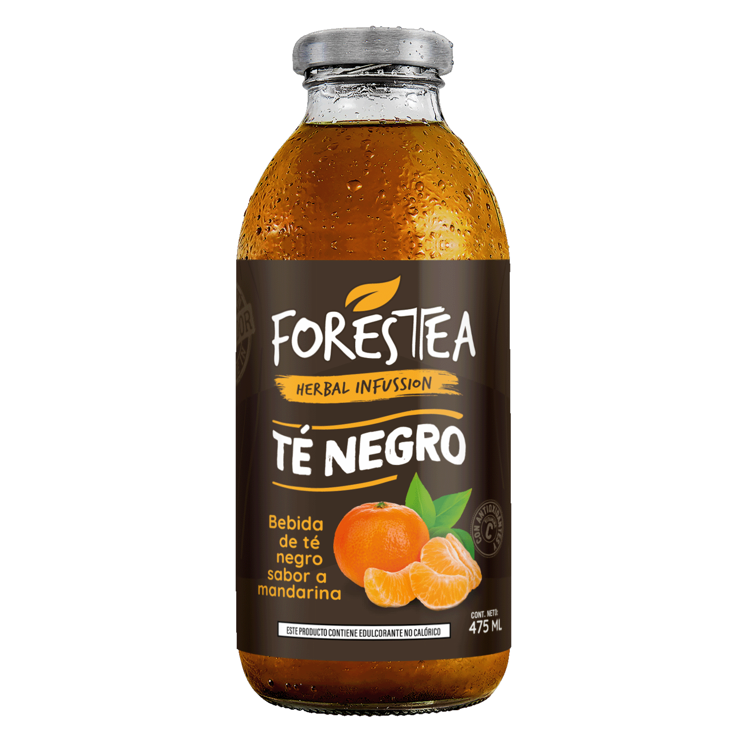 Té Frio Negro Sabor A Mandarina FORESTEA 475 Ml
