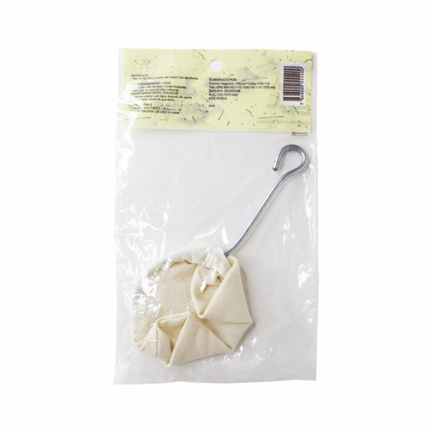 Colador Chuspa De Tela Mediano Para Café CHUSPA DEL CERRO X1
