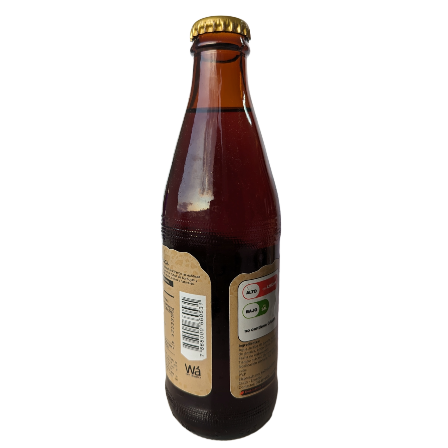 Soda Energética De Guayusa Y Jamaica Con Gas WÁ 300 ML