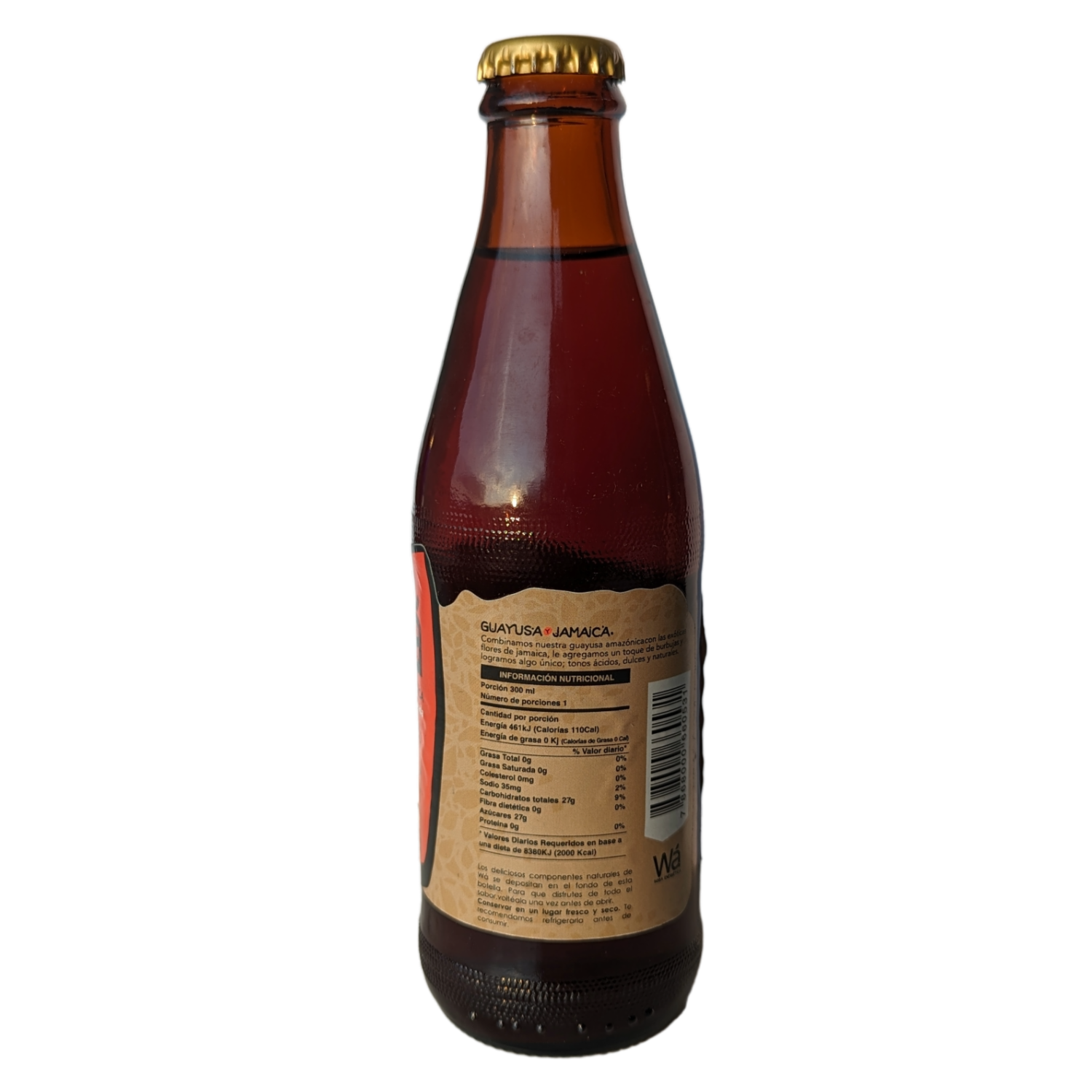 Soda Energética De Guayusa Y Jamaica Con Gas WÁ 300 ML