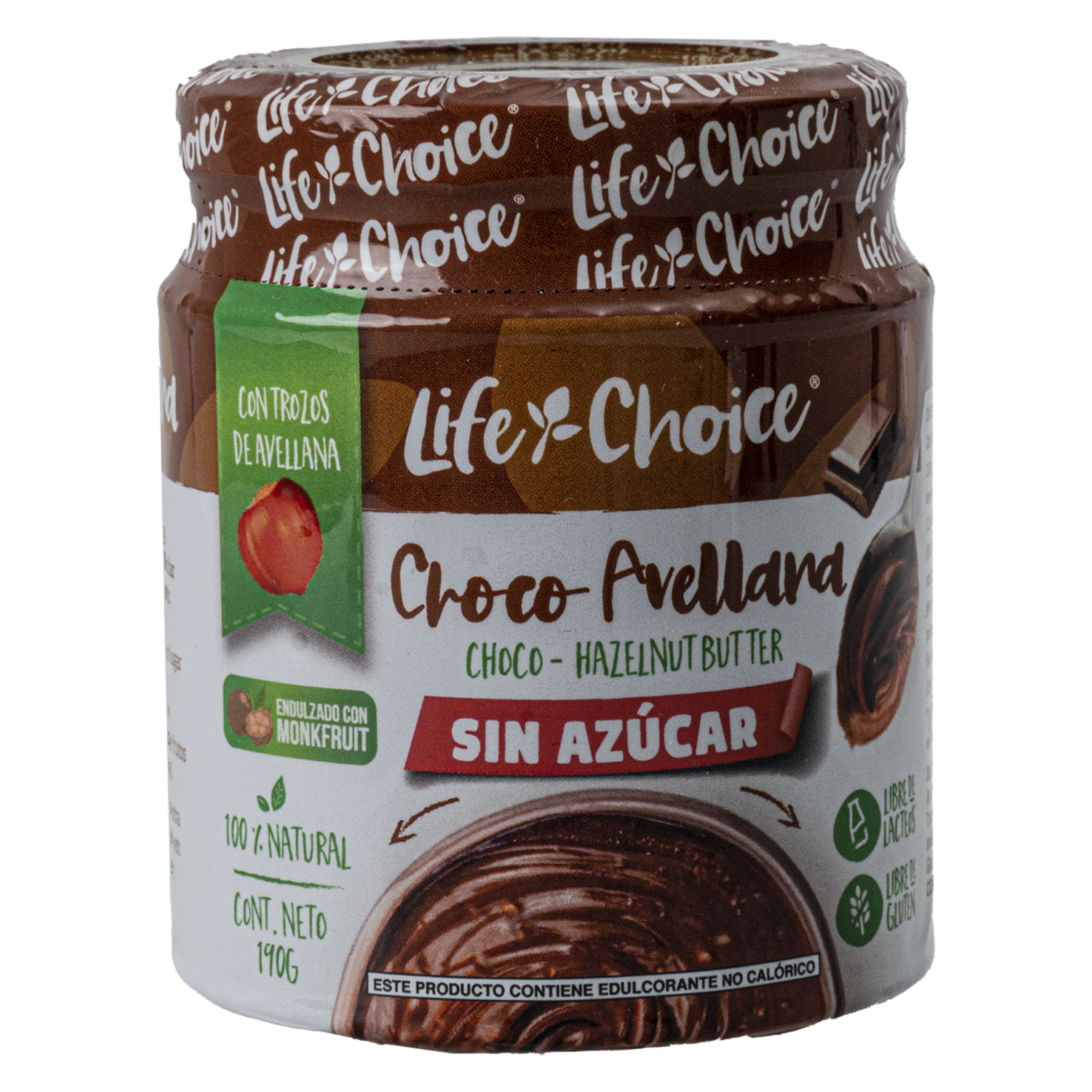 Chocolate Con Avellanas LIFE CHOICE Frasco
