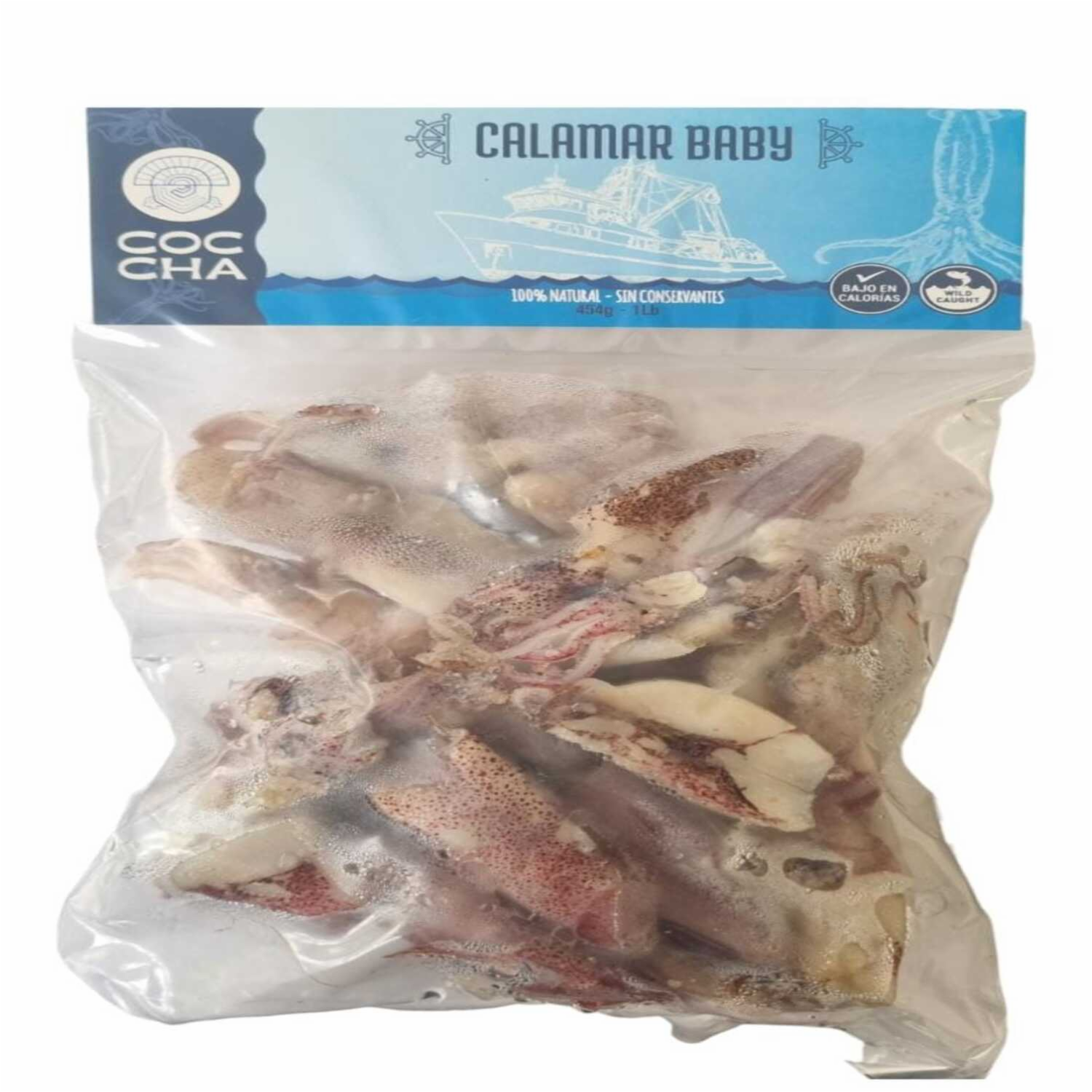 Calamar Baby Entero 100% Natural Sin Químicos COC CHA 454 g