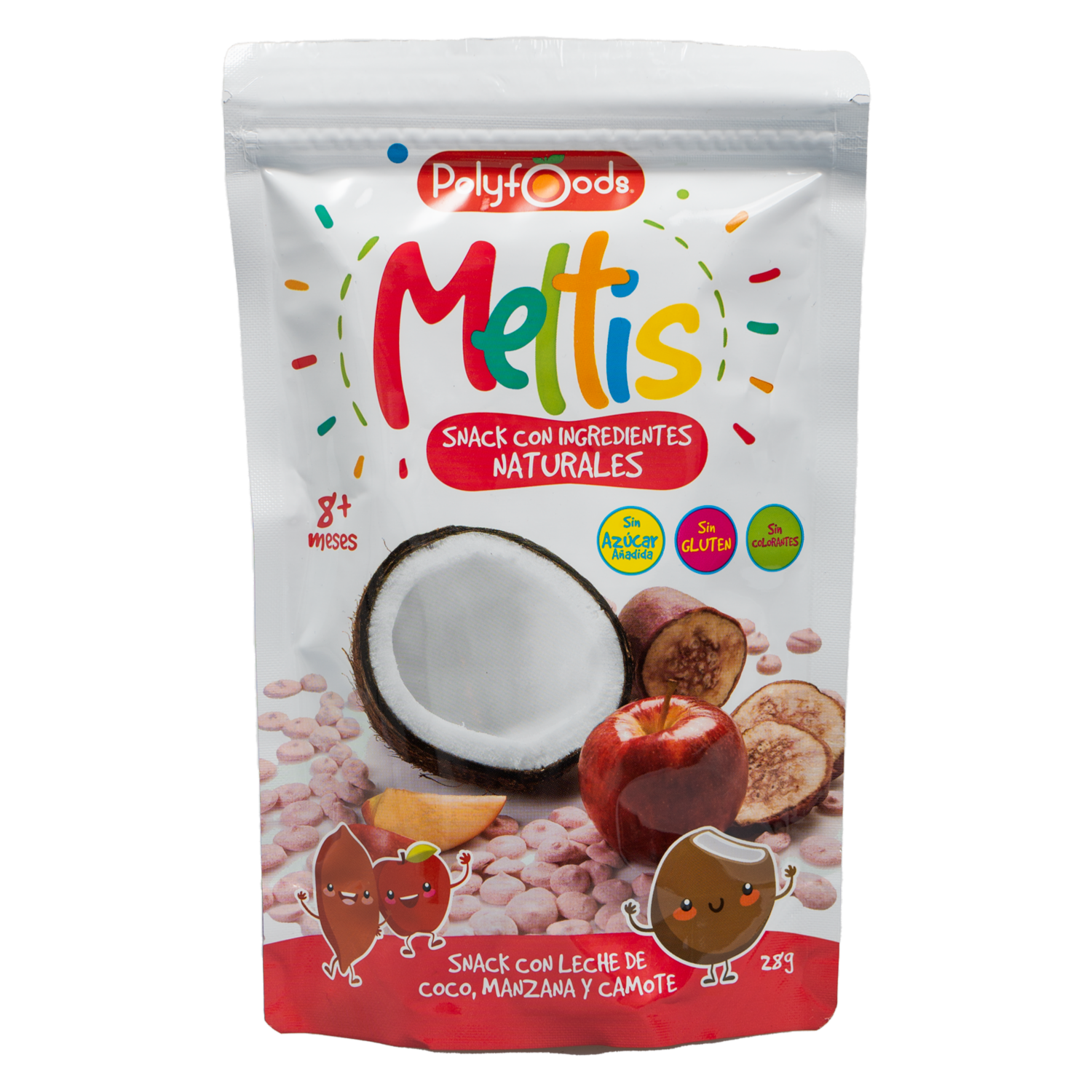 Snack Natural Con Leche De Coco Manzana Y Camote MELTIS 28 g