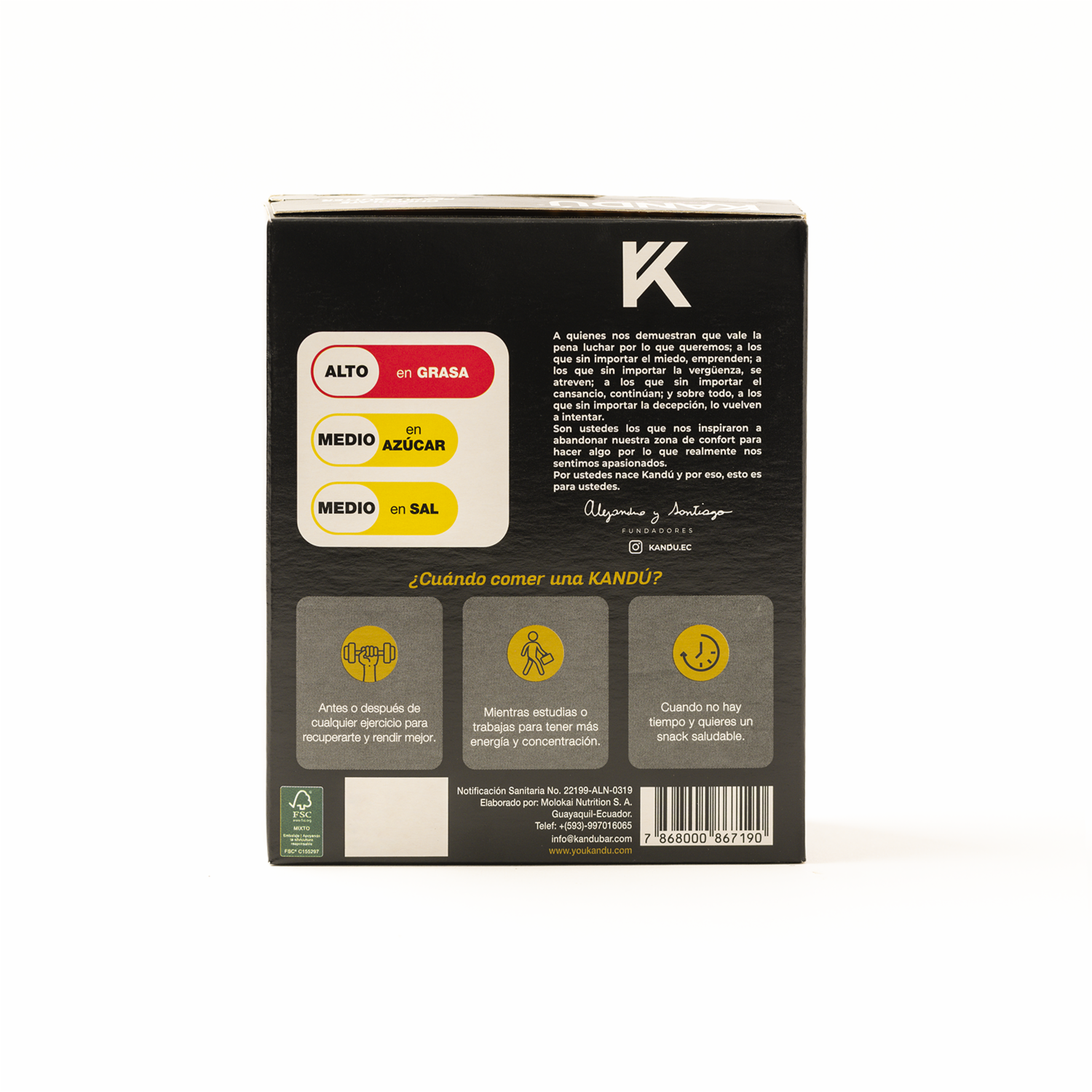 Barra De Proteína Con Maní Y Chocolate KANDÚ 184 G