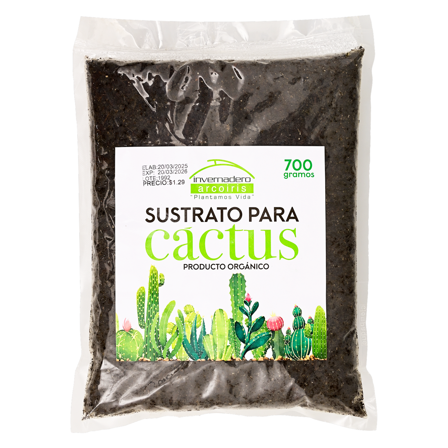 Sustrato Cactus INVERNADERO ARCOIRIS 700G