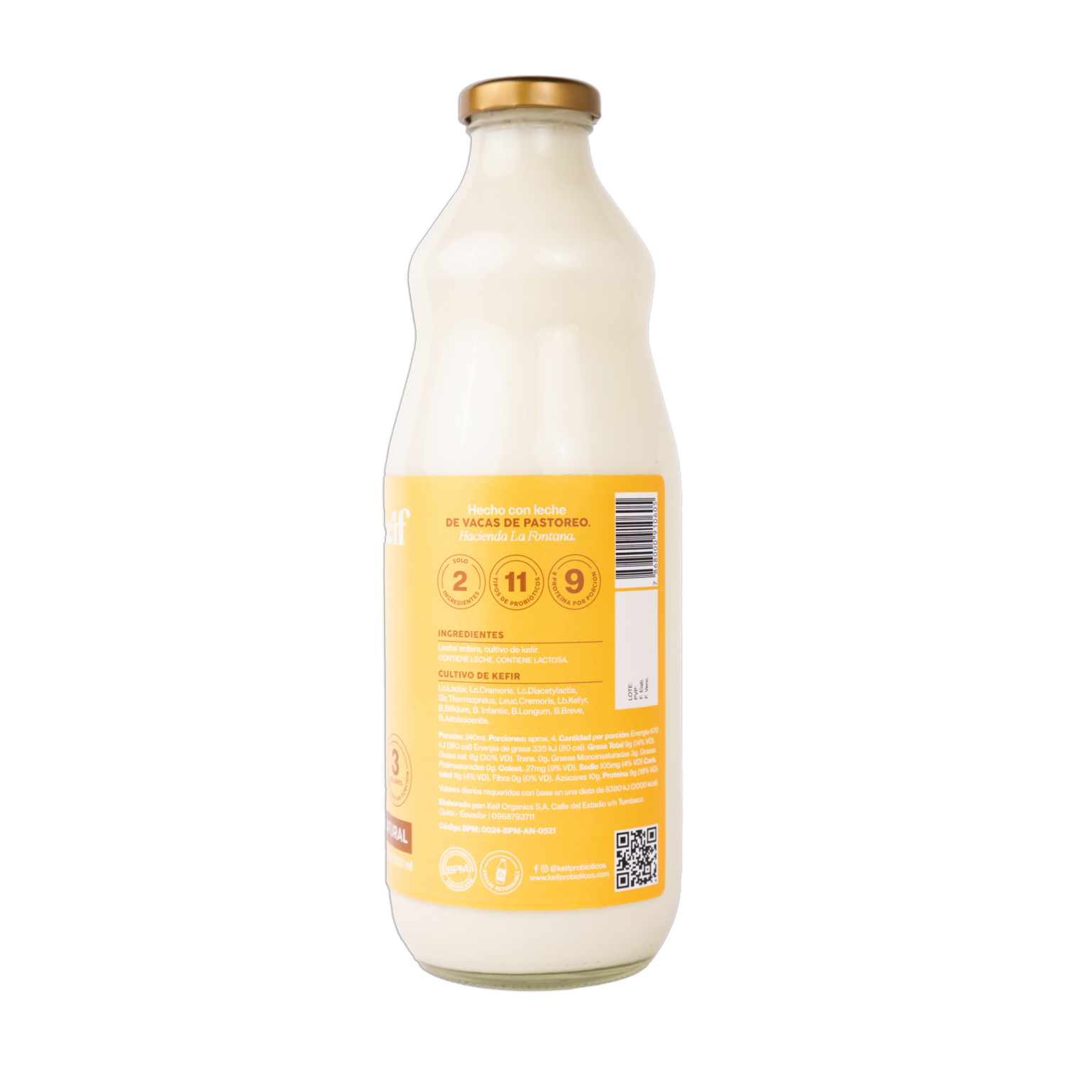 Kefir Poder Probiótico Sabor Natural KEIF 1000 Ml