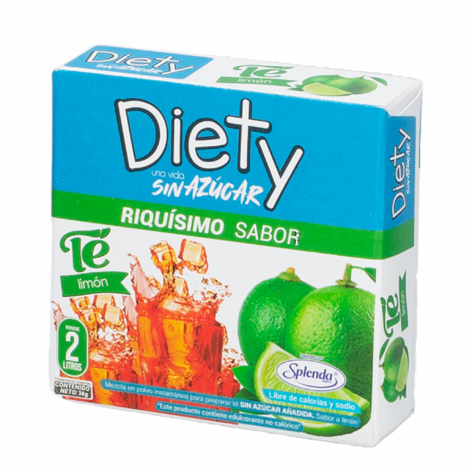 Té En Polvo En Polvo Sabor A Limón Sin Azúcar DIETY 2 Litros