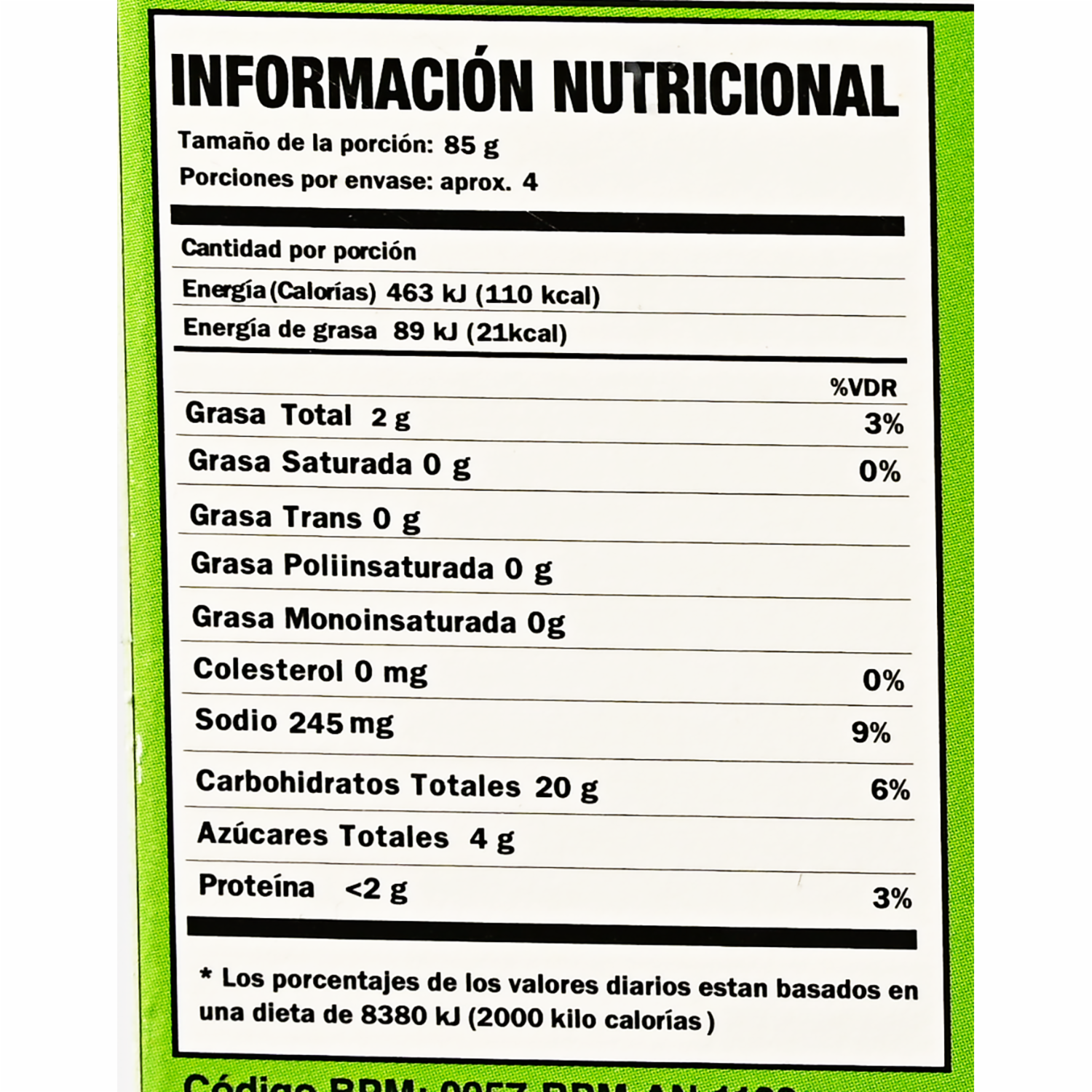 Tortilla De Verde Y Queso SAMBOLÓN 340 g