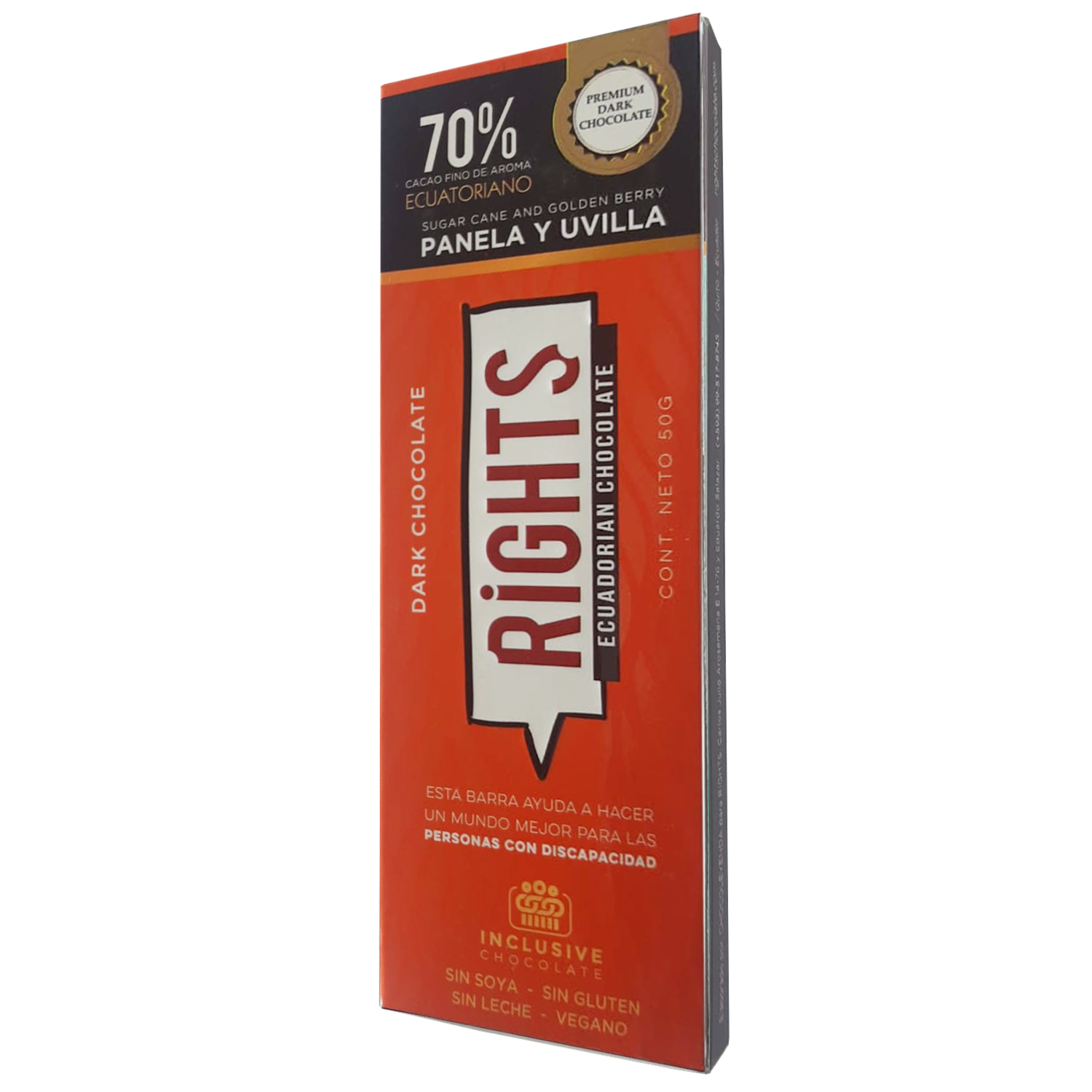 Chocolate Con Panela Y Uvilla RIGHTS 50 G