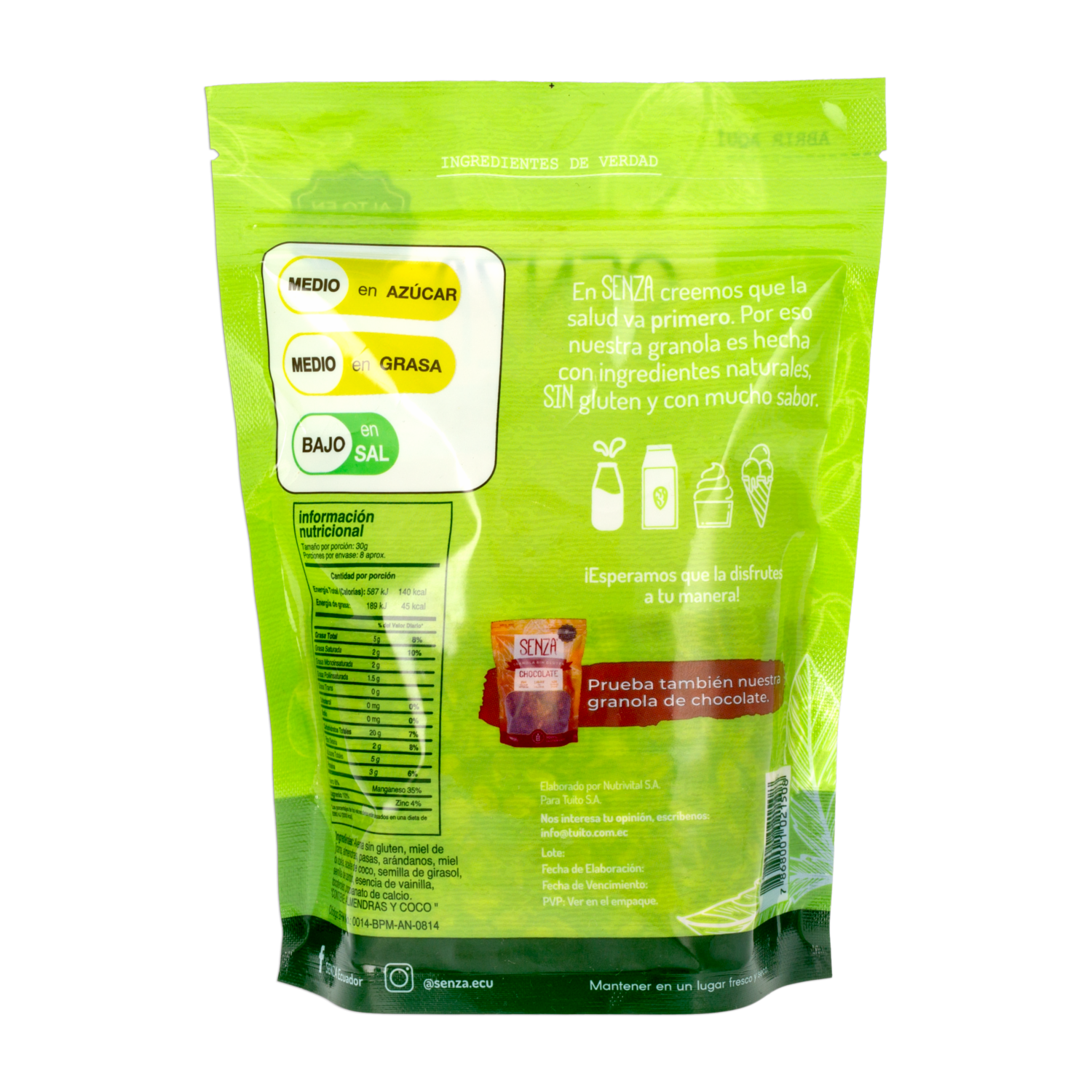 Granola Original Sin Gluten SENZA 250 G
