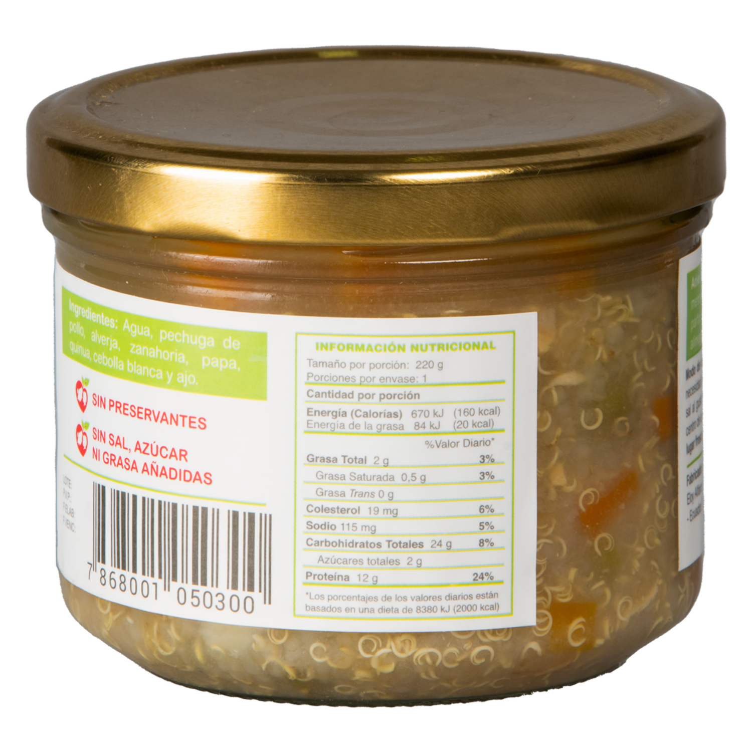 Compota De Pollo Con Quinua Y Vegetales MOMMY’S 220 g