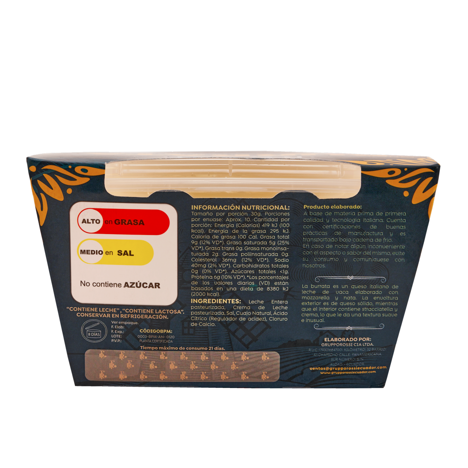 Queso Burrata ROSSI 300 G
