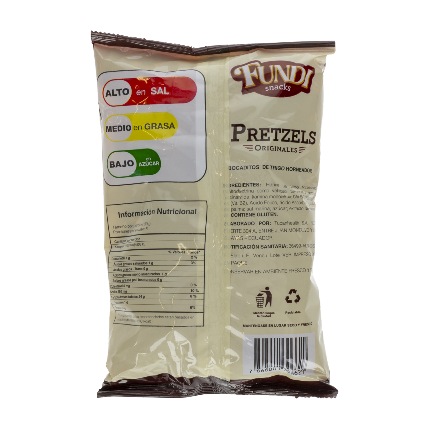 Pretzels Horneados FUNDI SNACKS 180 G