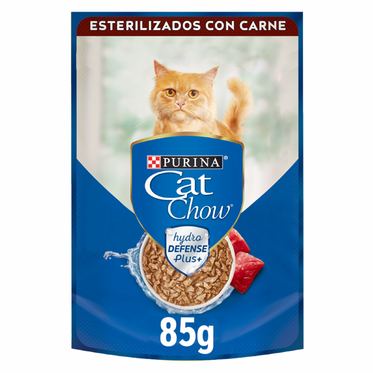 Alimento Para Gatos Adultos Esterilizados Sabor A Carne PURINA CAT CHOW 85 G