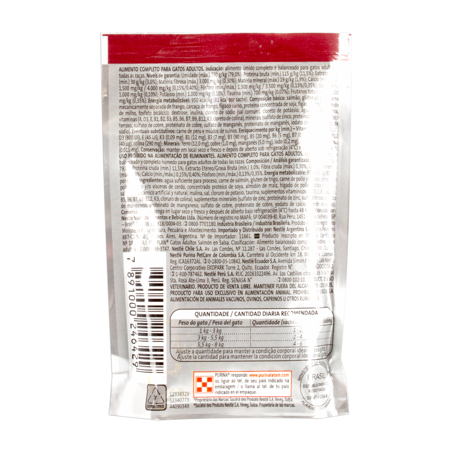 Alimento Húmedo Para Gatos Adulto Sabor Salmón PURINA PRO PLAN 85 G
