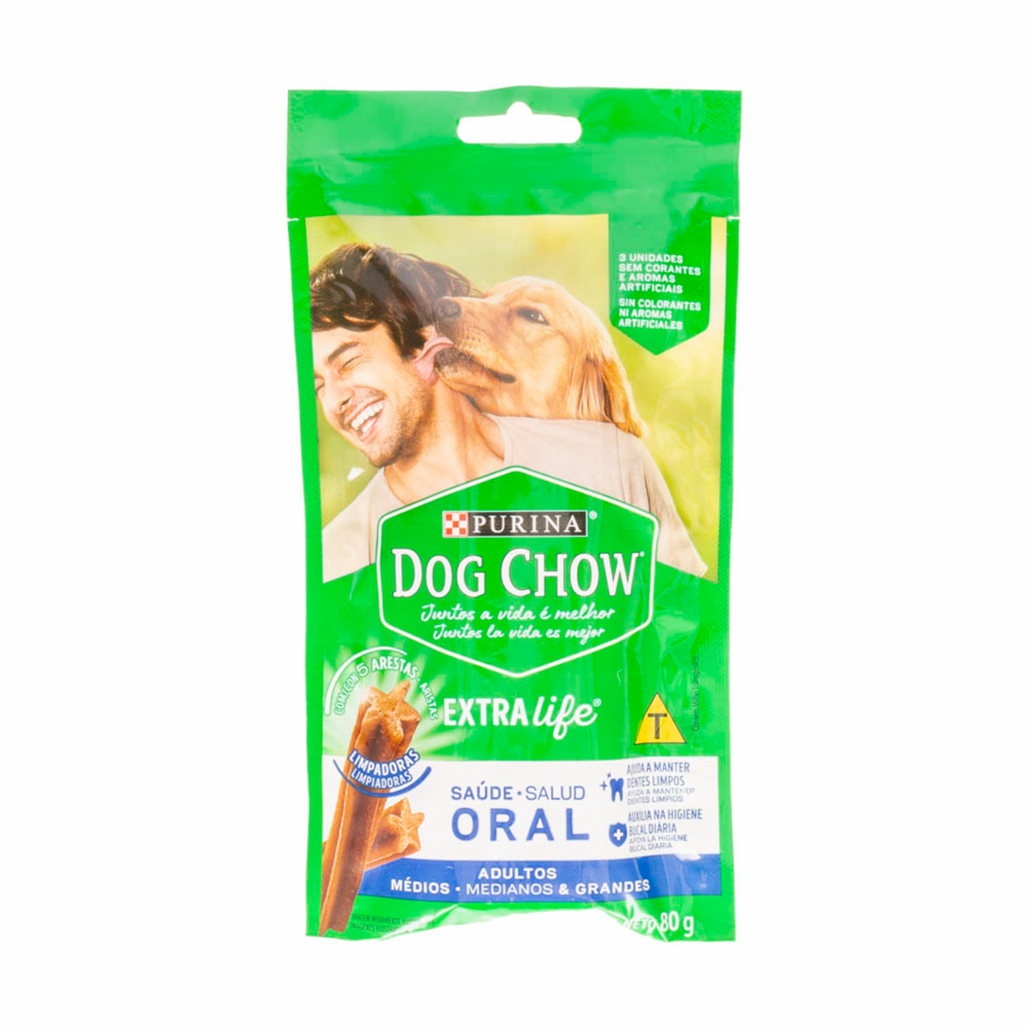 Snack Para Perros Salud Oral PURINA DOG CHOW 80 G