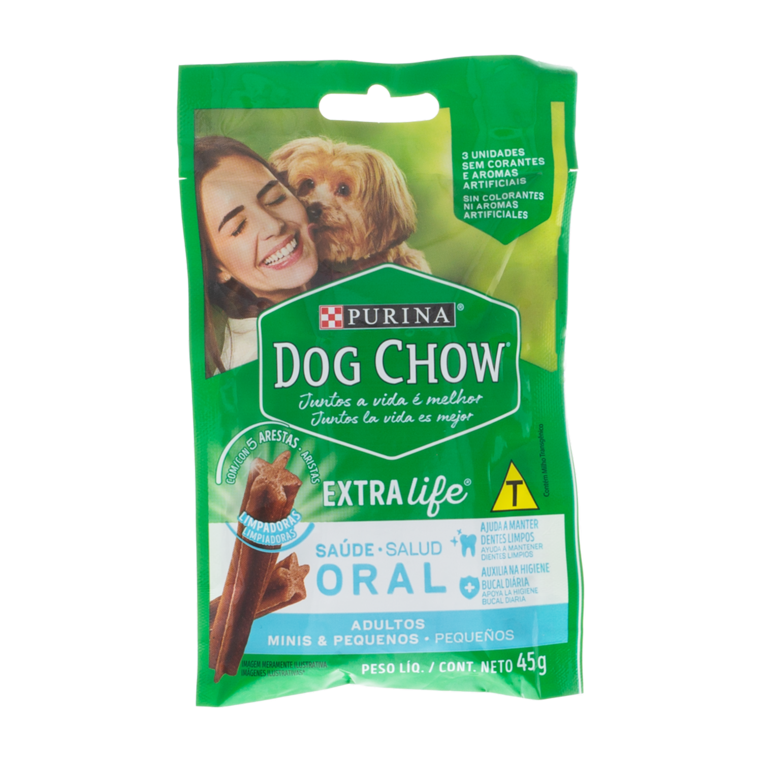Alimento Para Perros Salud Oral Adulto Razas Pequeñas PURINA DOG CHOW 45 G