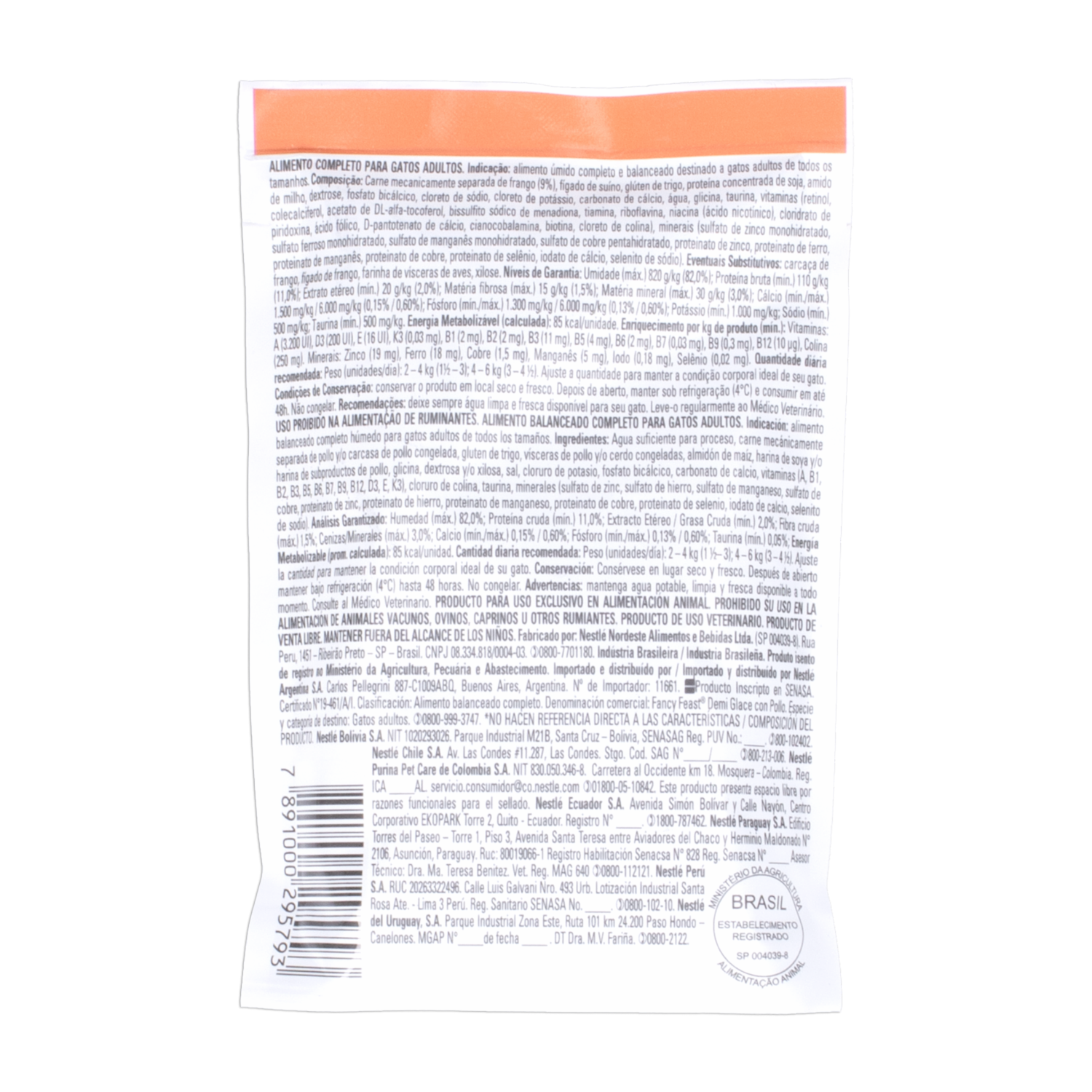 Alimento Húmedo Para Gatos Demi Glace Con Pollo PURINA FANCY FEAST 85 G