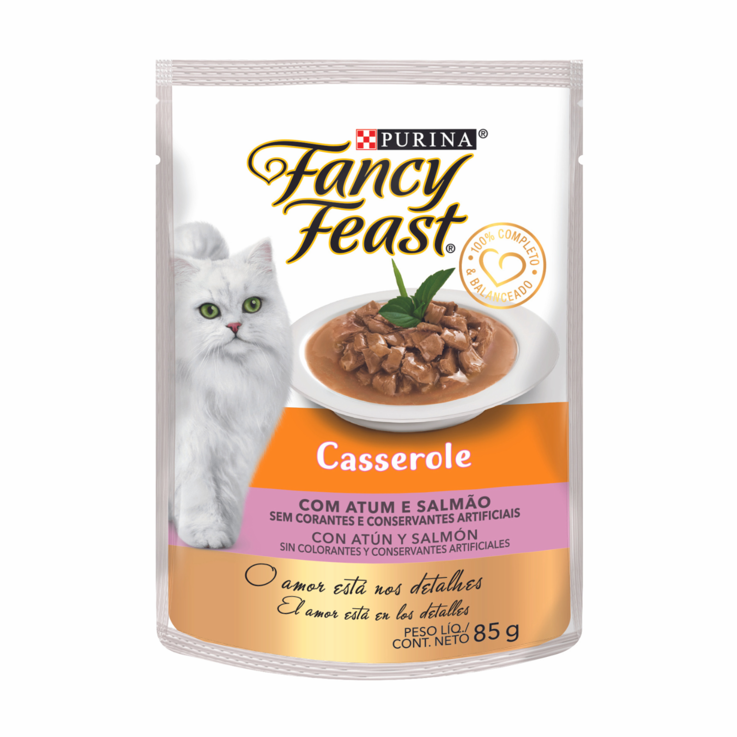 Alimento Húmedo Para Gatos Casserole Atún Y Salmón PURINA FANCY FEAST 85 G