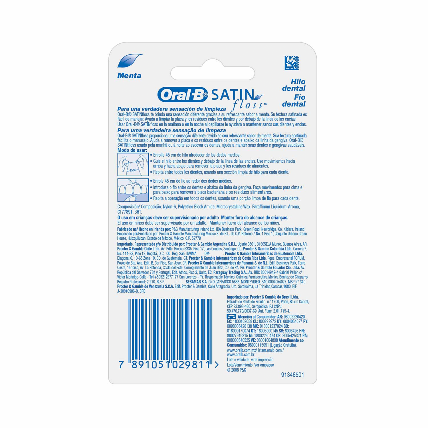 Hilo Dental Satín Floss ORAL-B 25 M