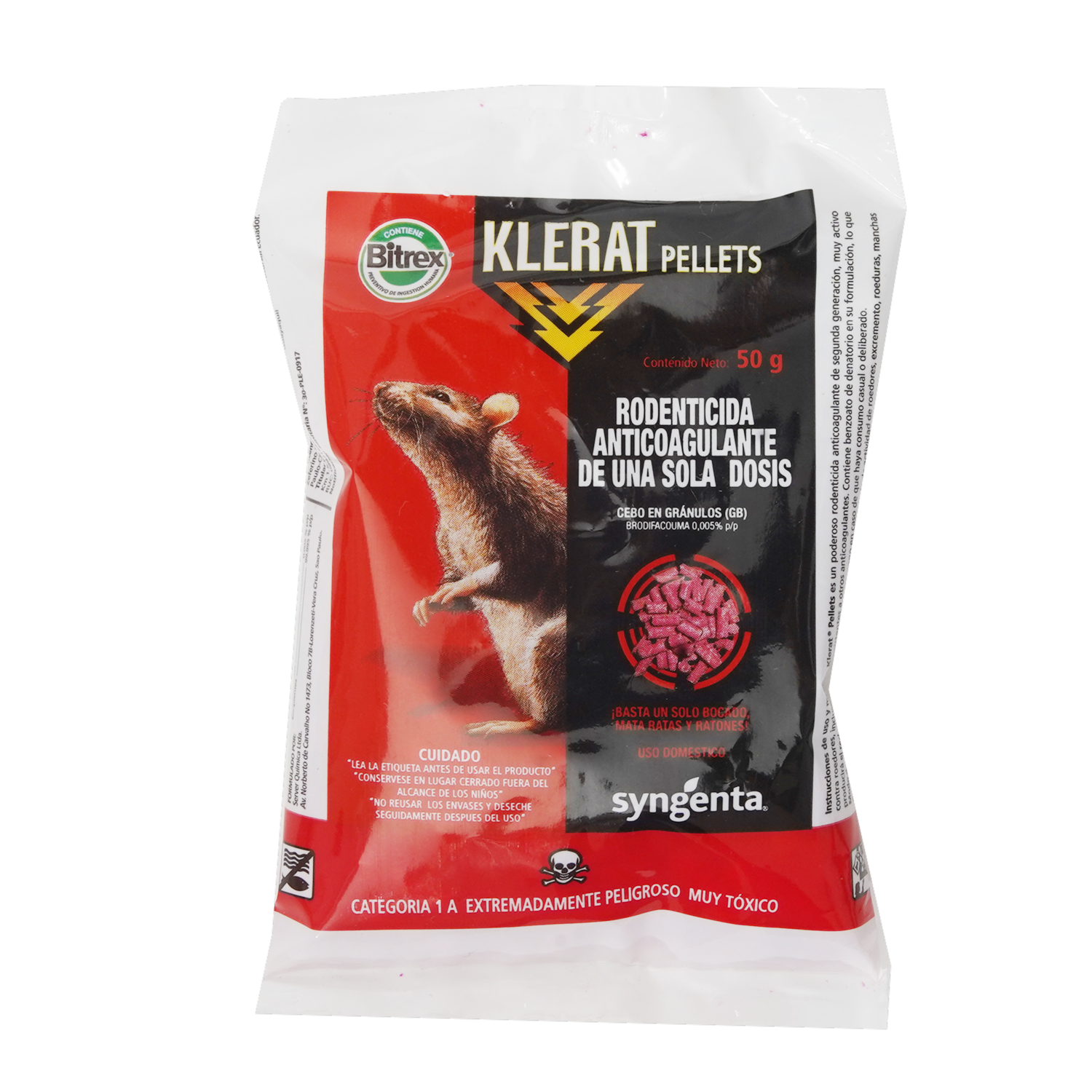 Rodenticida Pellet KLERAT 50 G