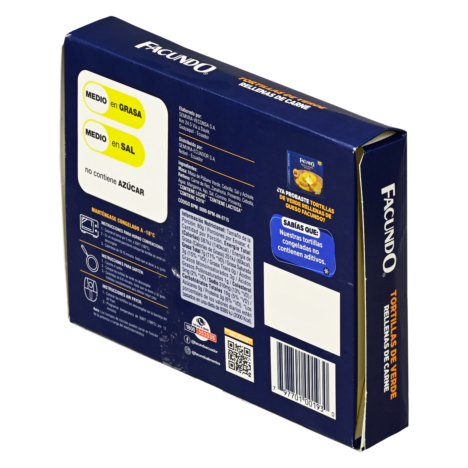 Tortilla Verde Con Carne FACUNDO 320 G