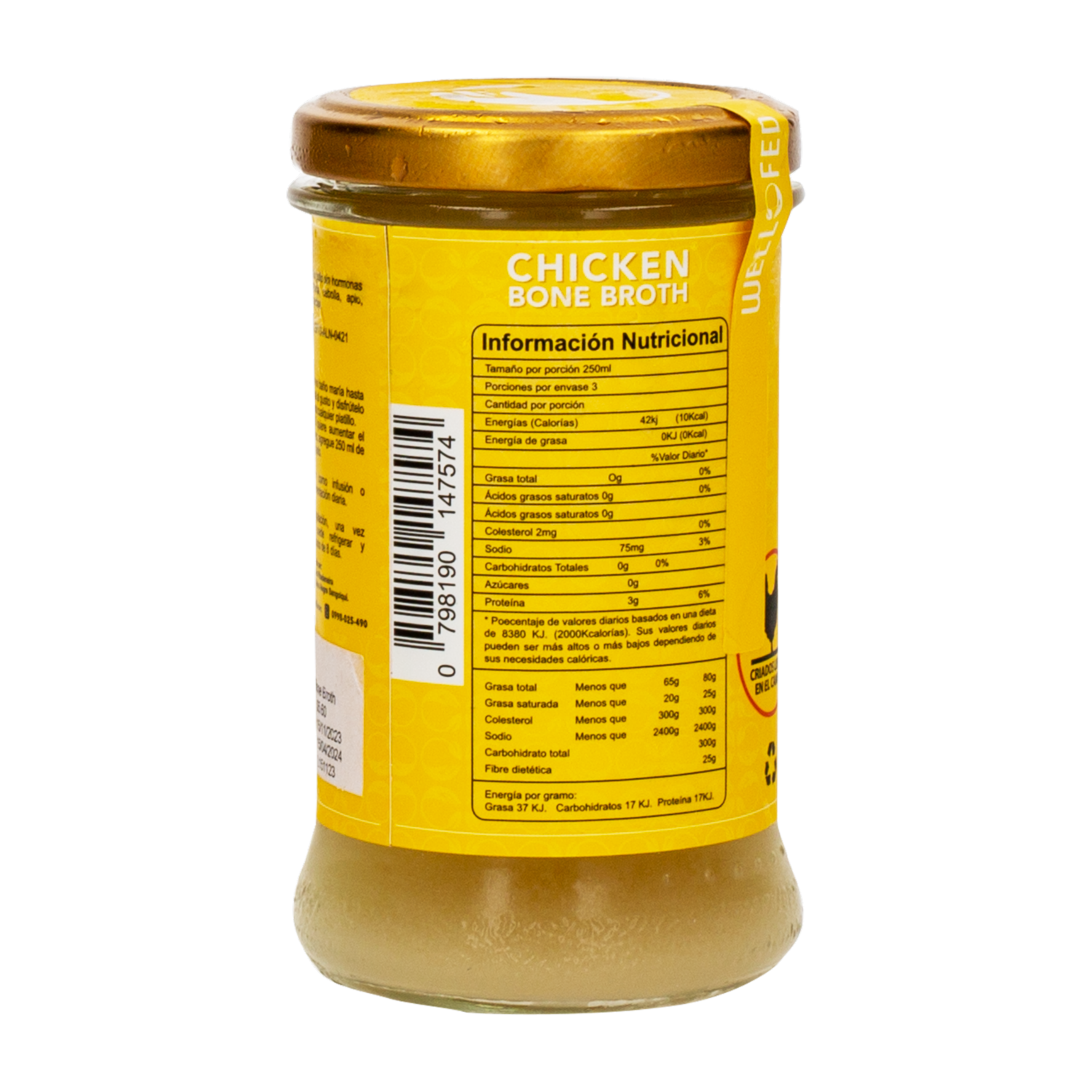 Caldo De Hueso De Pollo CHICKEN BONE BROTH 250 Ml