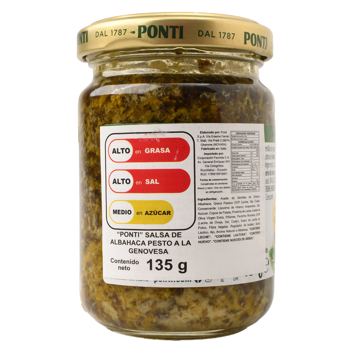 Salsa Pesto Genovesa PONTI 135 G