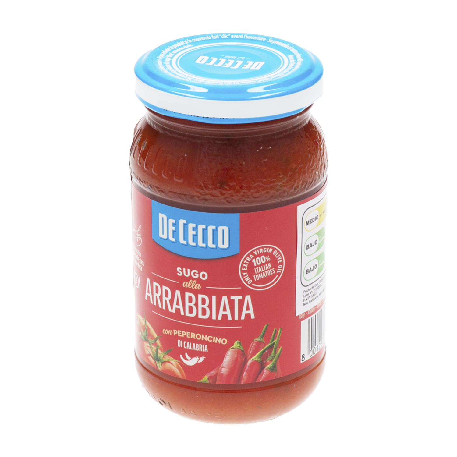 Salsa De Tomate Chiles Y Arrabbiatta DE CECCO 200 g