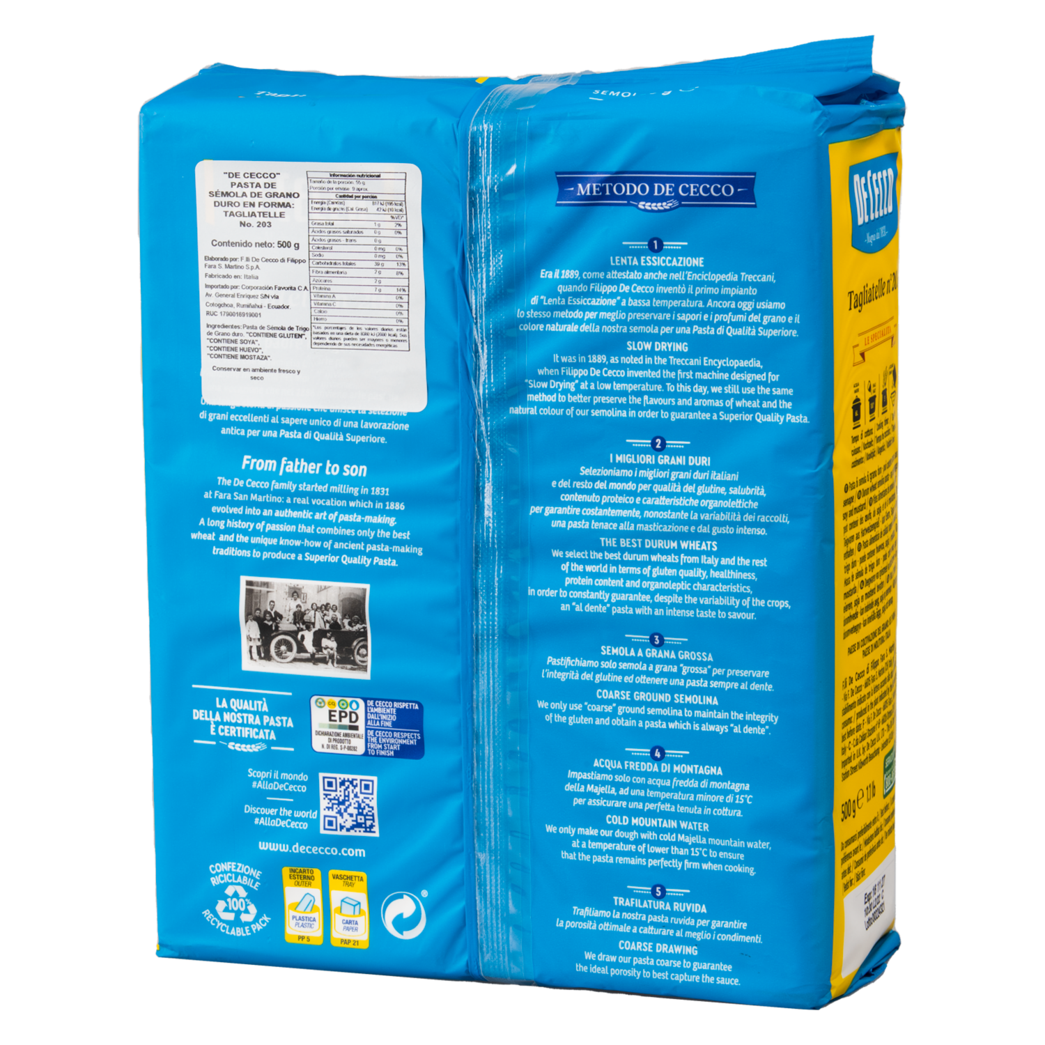 Pasta Tagliatelli DE CECCO 500 g