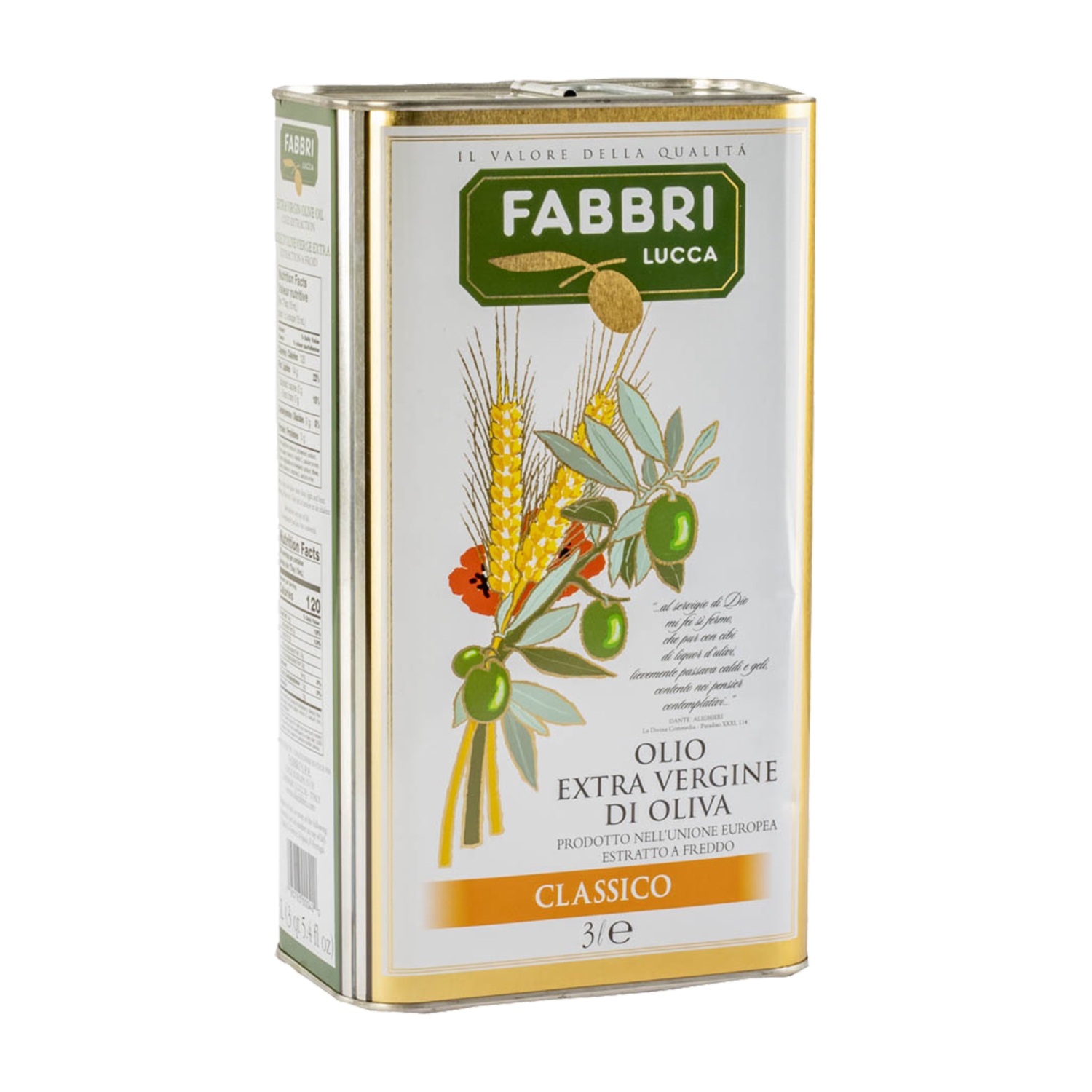 Aceite De Oliva Extra Virgen FABBRI LUCCA 3000 Ml
