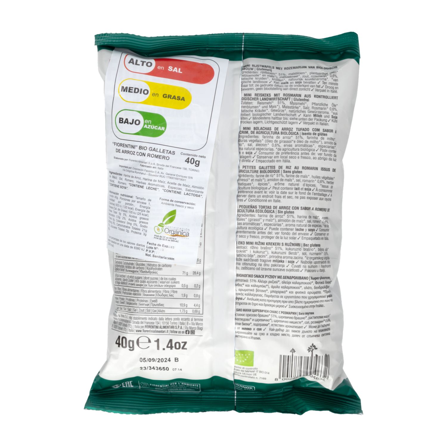 Galleta De Arroz Con Romero FIORENTINI 40 G