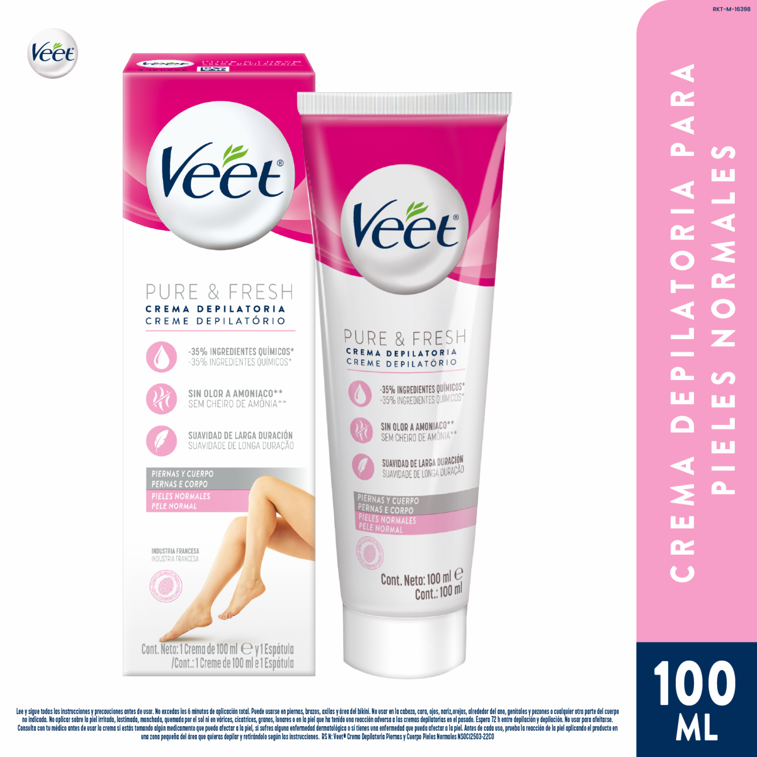 Crema Depilatoria Corporal De Pure Y Fresh VEET 100 Ml