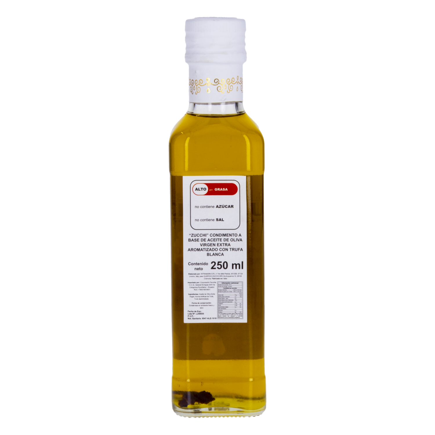 Trufa Blanca En Aceite De Oliva Extra Virgen ZUCCHI 250 Ml
