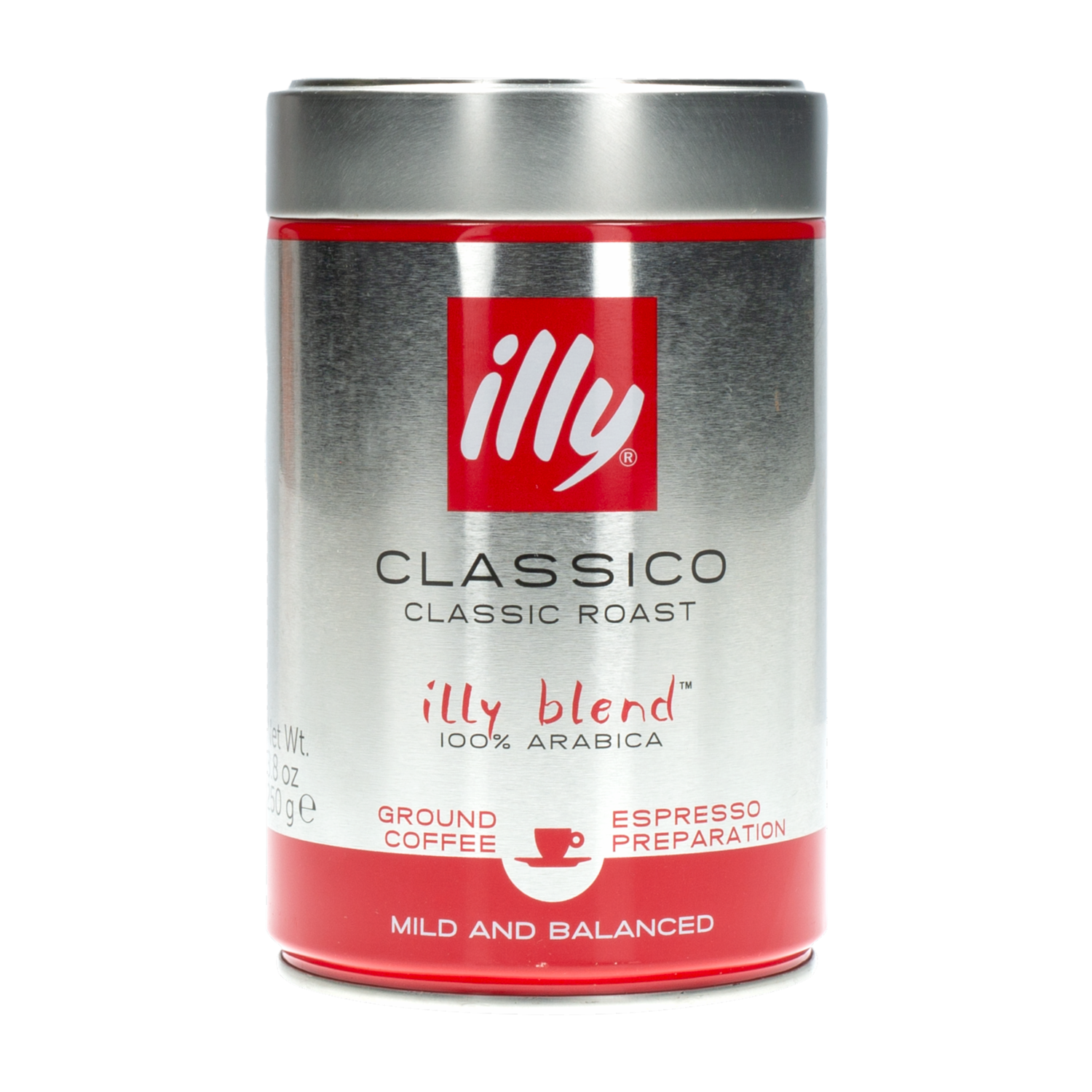 Café Tostado Y Molido Clásico 100 % Arábica Suave Y Equilibrado ILLY 250 G